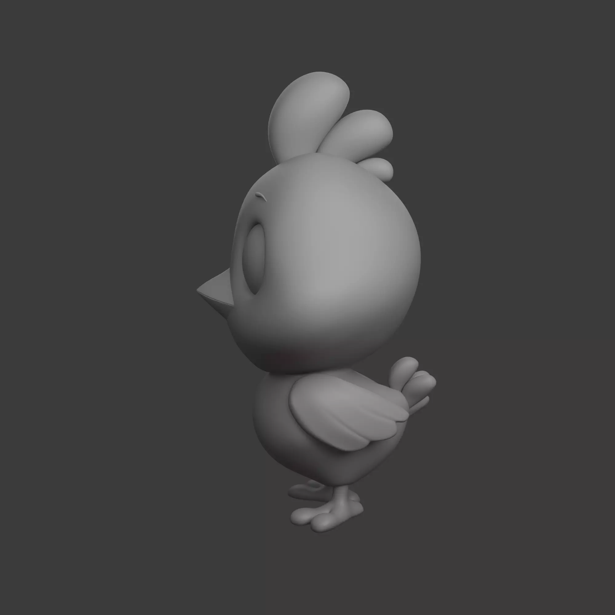 Chicken Cartoon 02 3D model_8