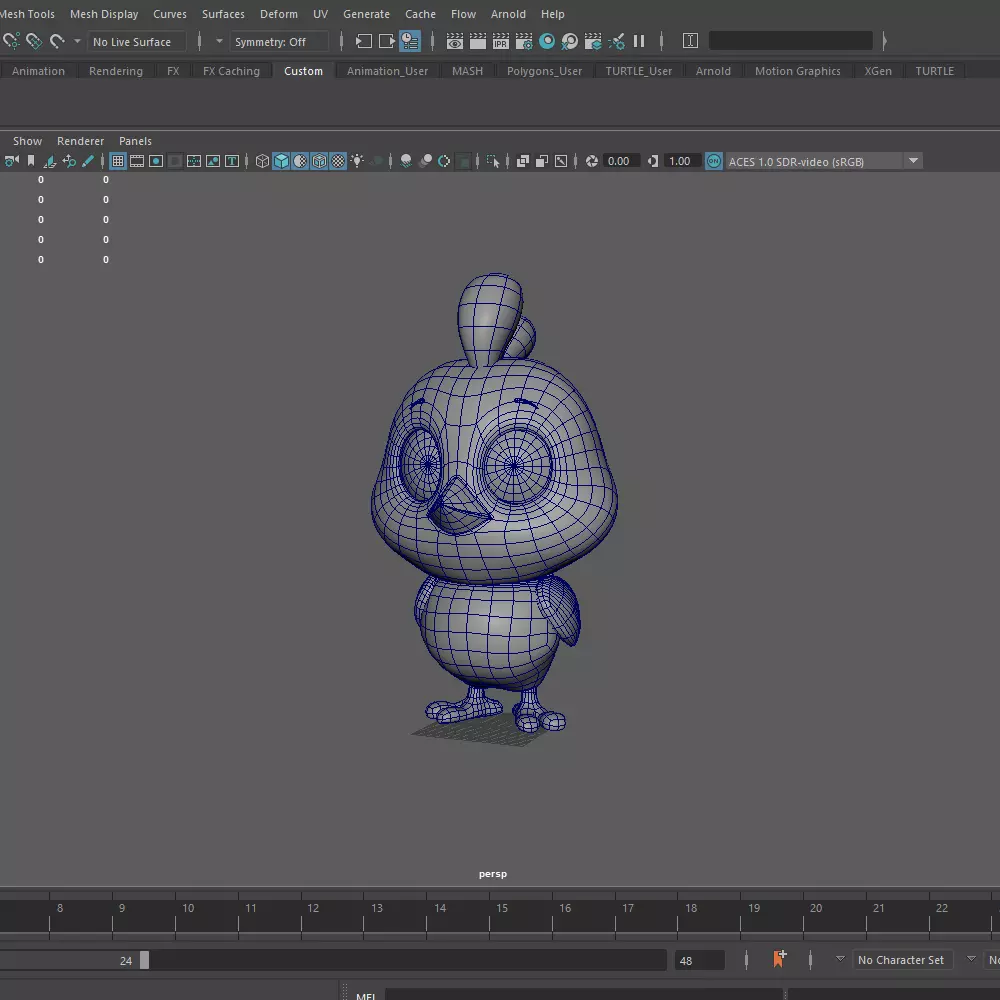 Chicken Cartoon 02 3D model_18