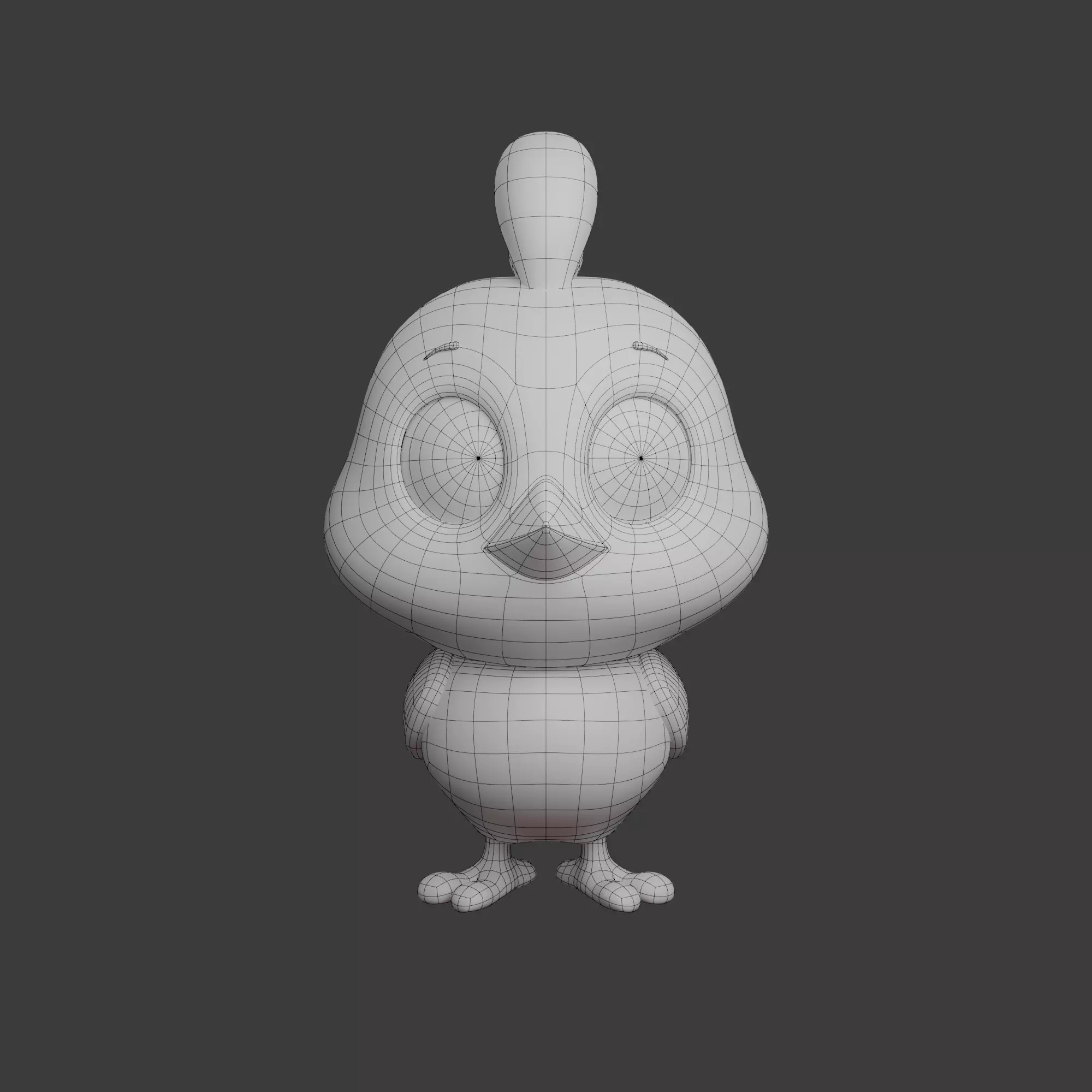 Chicken Cartoon 02 3D model_11