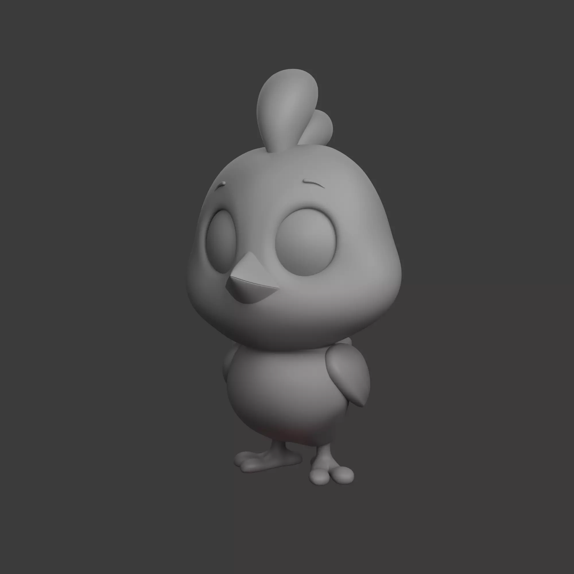 Chicken Cartoon 02 3D model_7