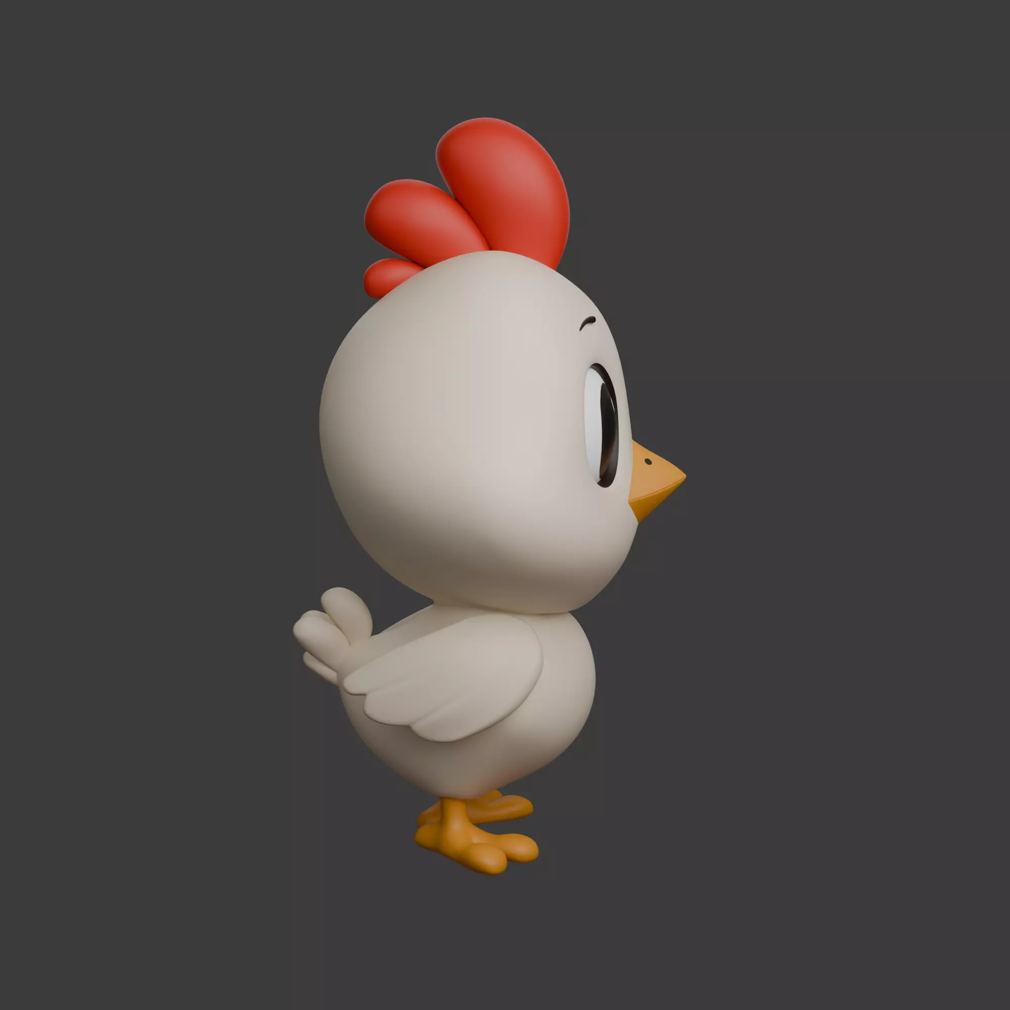 Chicken Cartoon 02 3D model_5