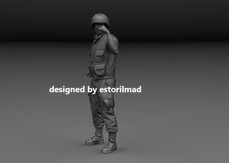US SOLDIER CREW VIETNAM M113 V2 3D print model_1
