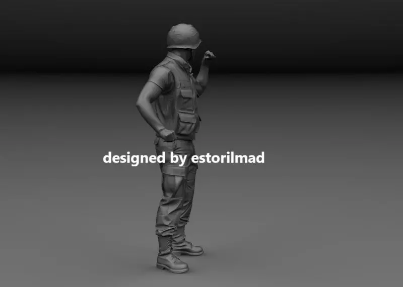 US SOLDIER CREW VIETNAM M113 V2 3D print model_2