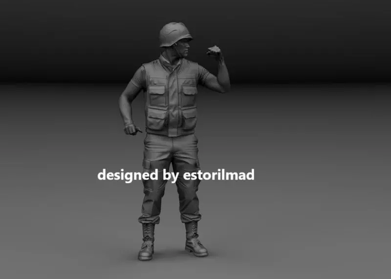 US SOLDIER CREW VIETNAM M113 V2 3D print model_0