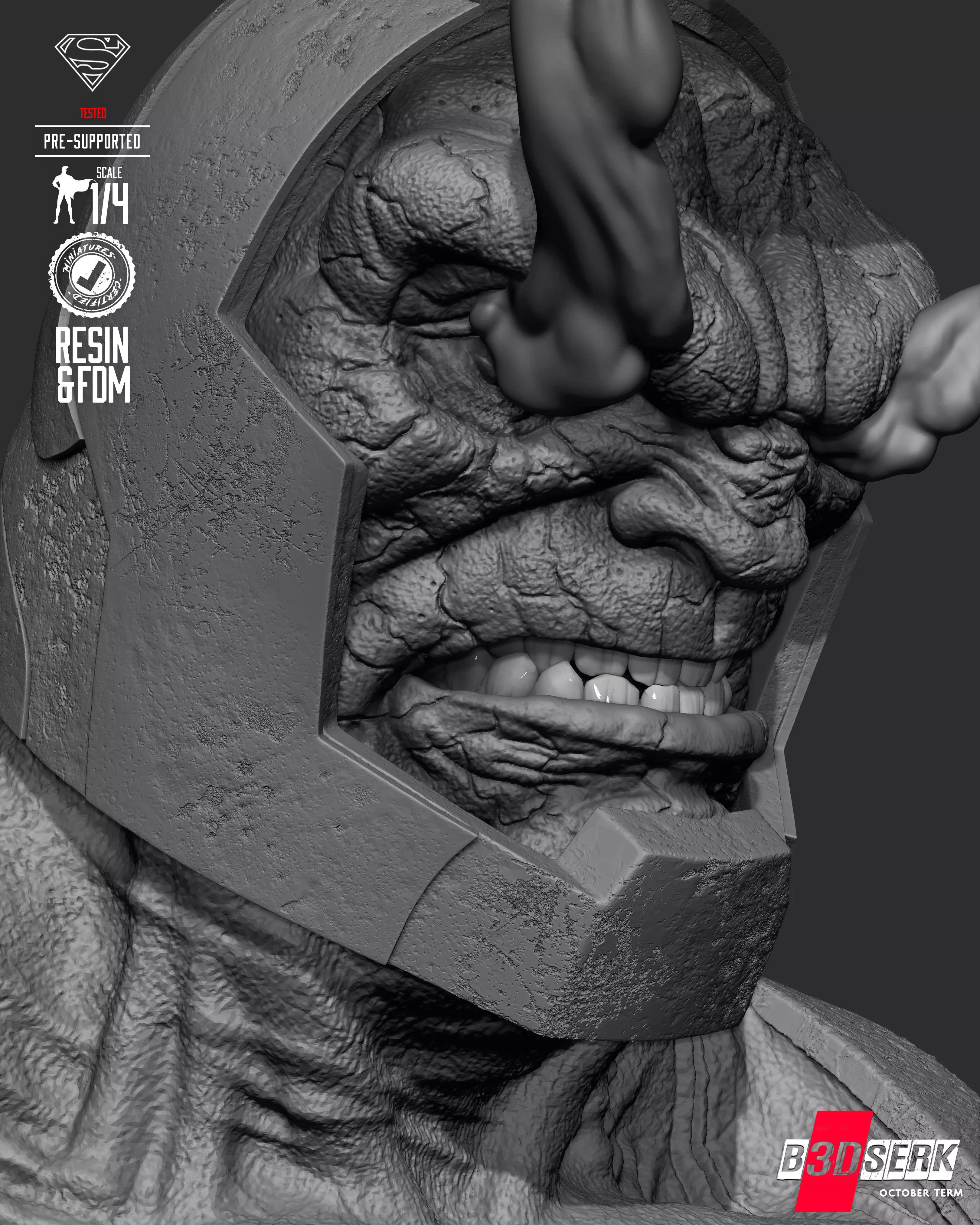 B3DSERK Darkseid Portrait Bust 3D print model_34