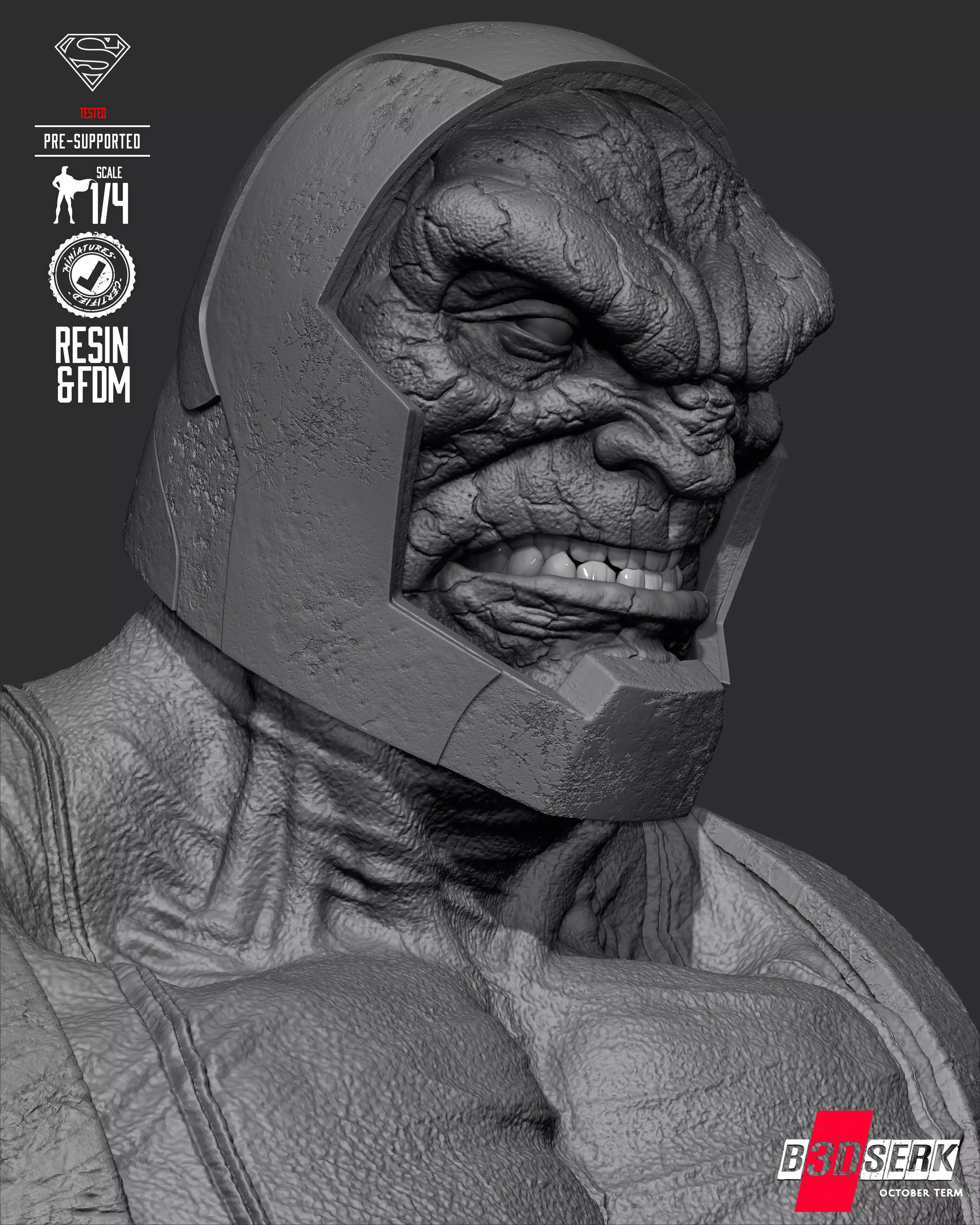 B3DSERK Darkseid Portrait Bust 3D print model_28