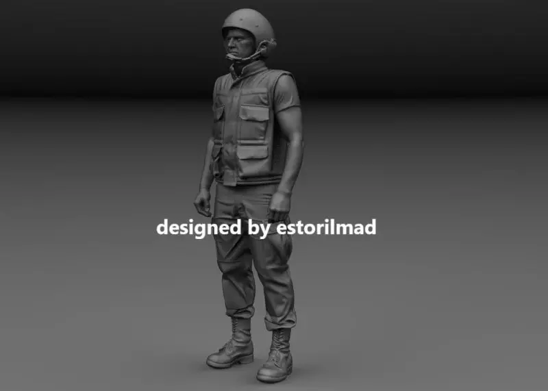 US SOLDIER CREW VIETNAM M113 V6 3D print model_1