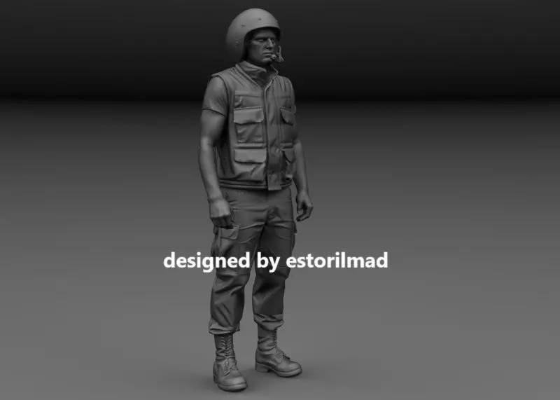 US SOLDIER CREW VIETNAM M113 V6 3D print model_2