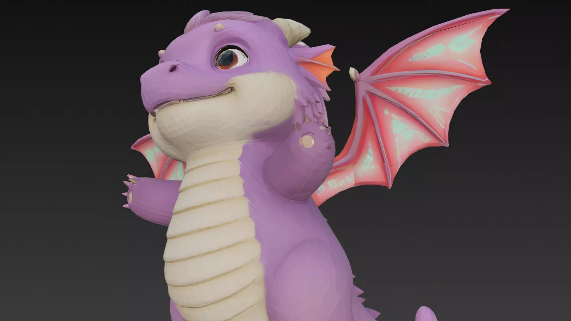 Cartoon Dragons Pack 3D Models Low-poly 3D model_67