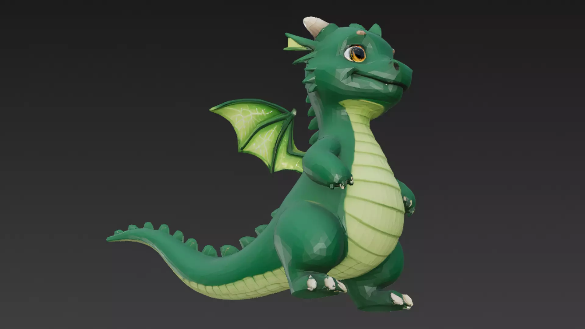 Cartoon Dragons Pack 3D Models Low-poly 3D model_48