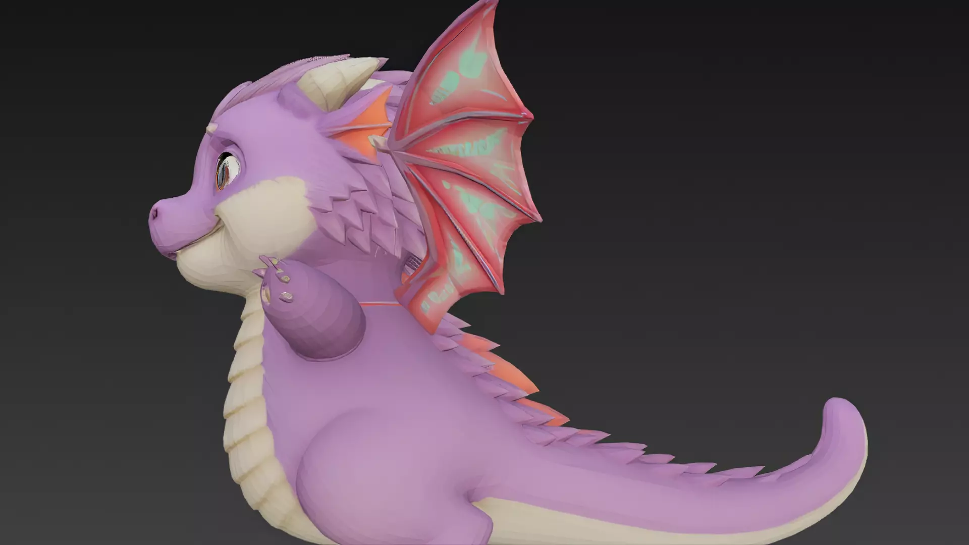 Cartoon Dragons Pack 3D Models Low-poly 3D model_66