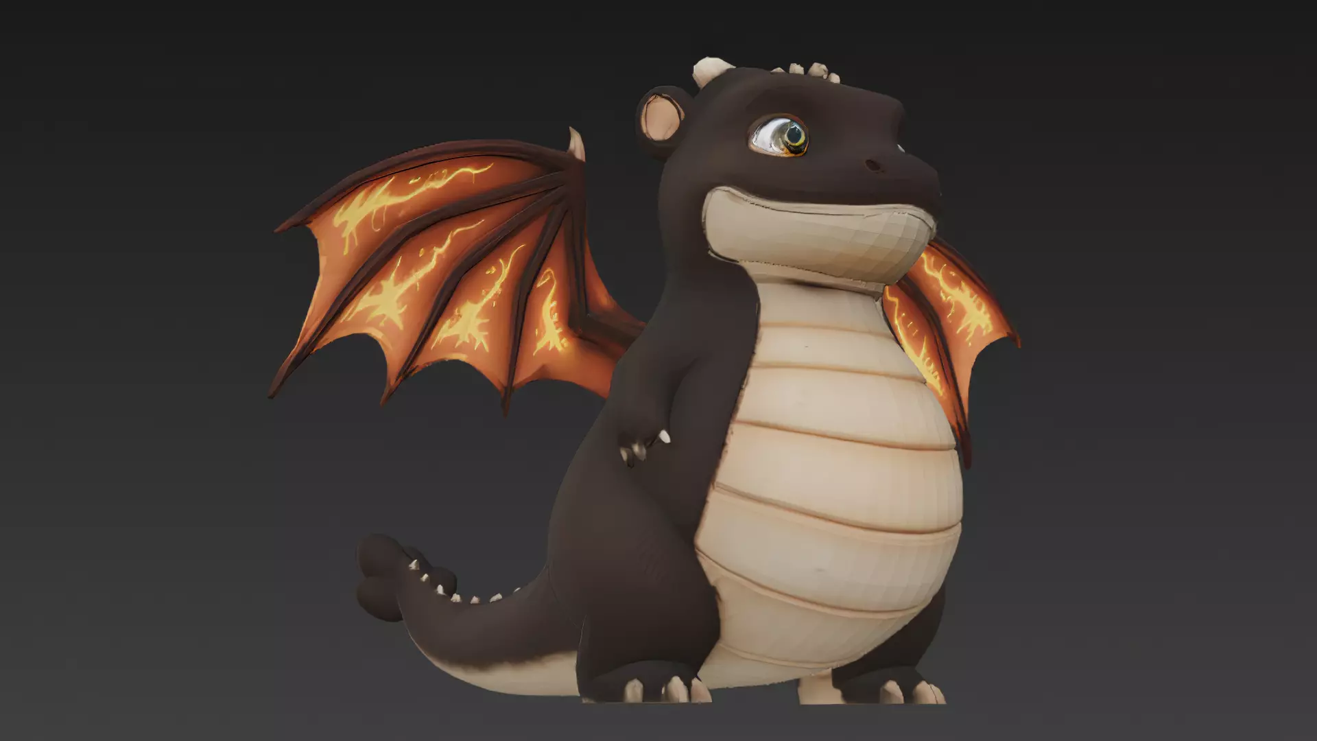 Cartoon Dragons Pack 3D Models Low-poly 3D model_17