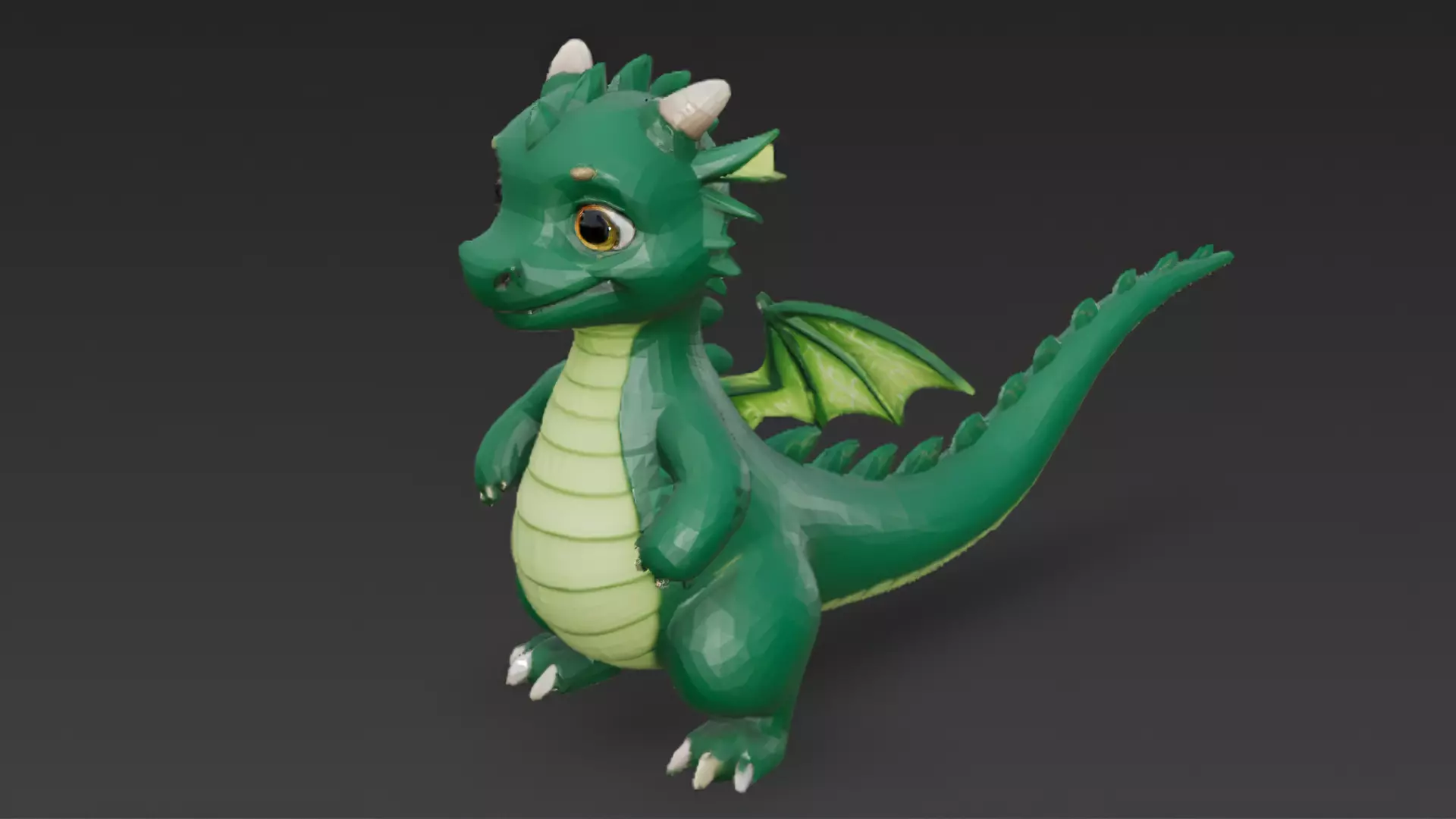 Cartoon Dragons Pack 3D Models Low-poly 3D model_46