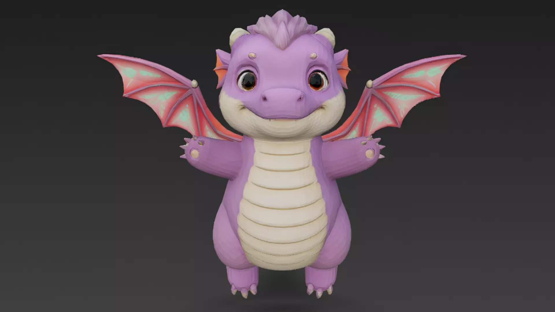 Cartoon Dragons Pack 3D Models Low-poly 3D model_62