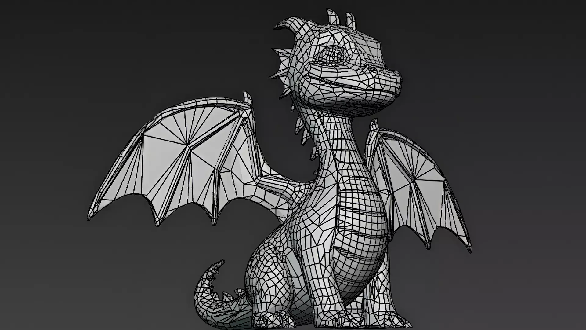 Cartoon Dragons Pack 3D Models Low-poly 3D model_45