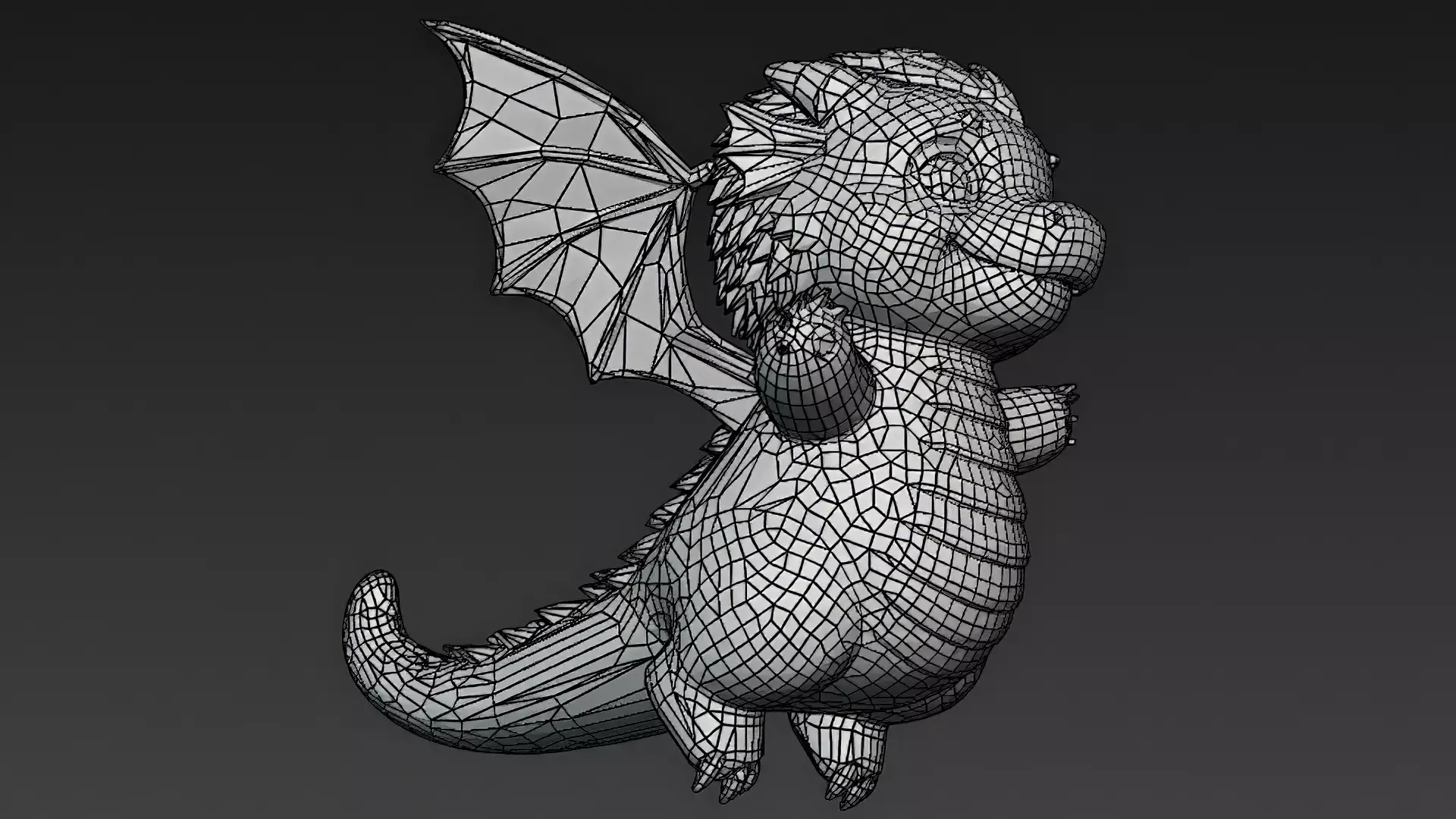Cartoon Dragons Pack 3D Models Low-poly 3D model_76