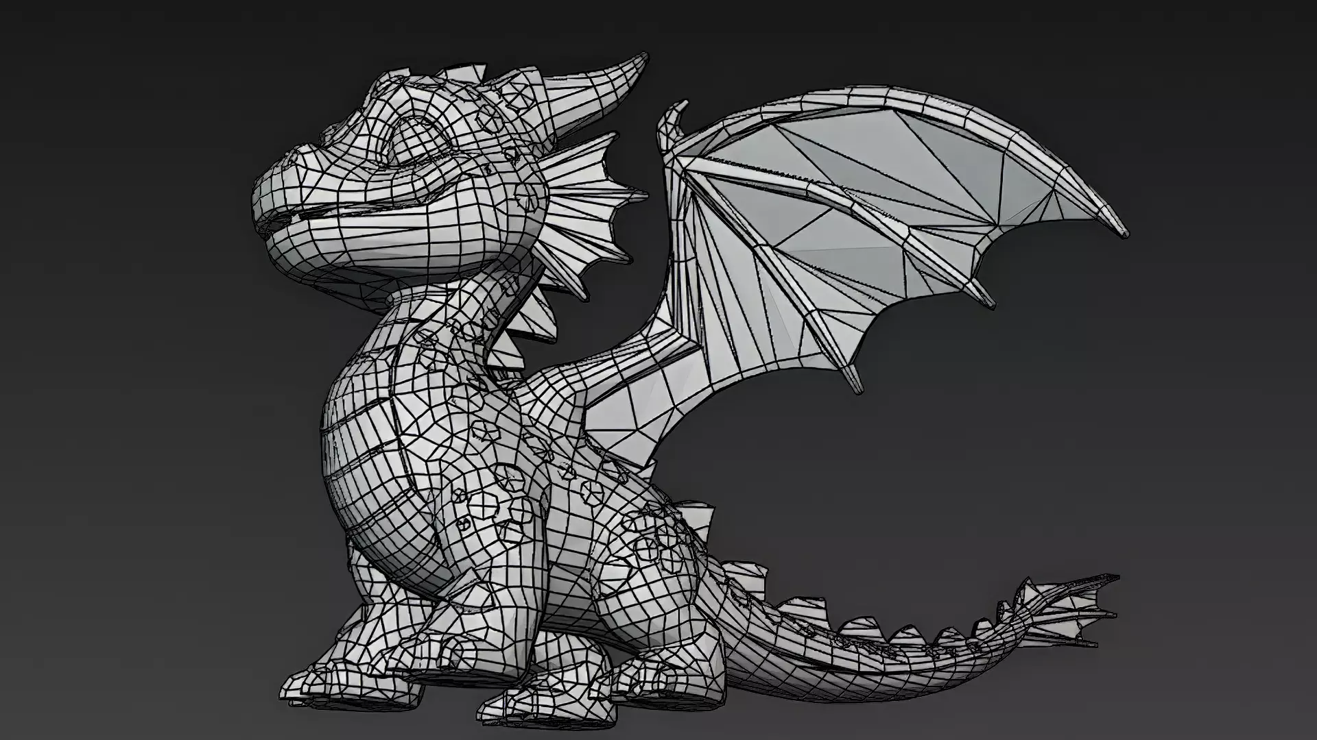 Cartoon Dragons Pack 3D Models Low-poly 3D model_14