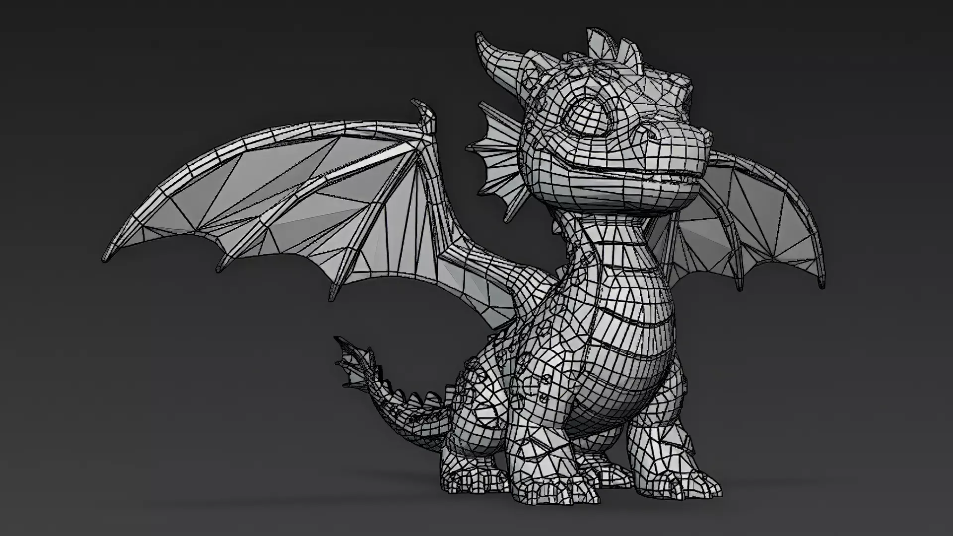 Cartoon Dragons Pack 3D Models Low-poly 3D model_13