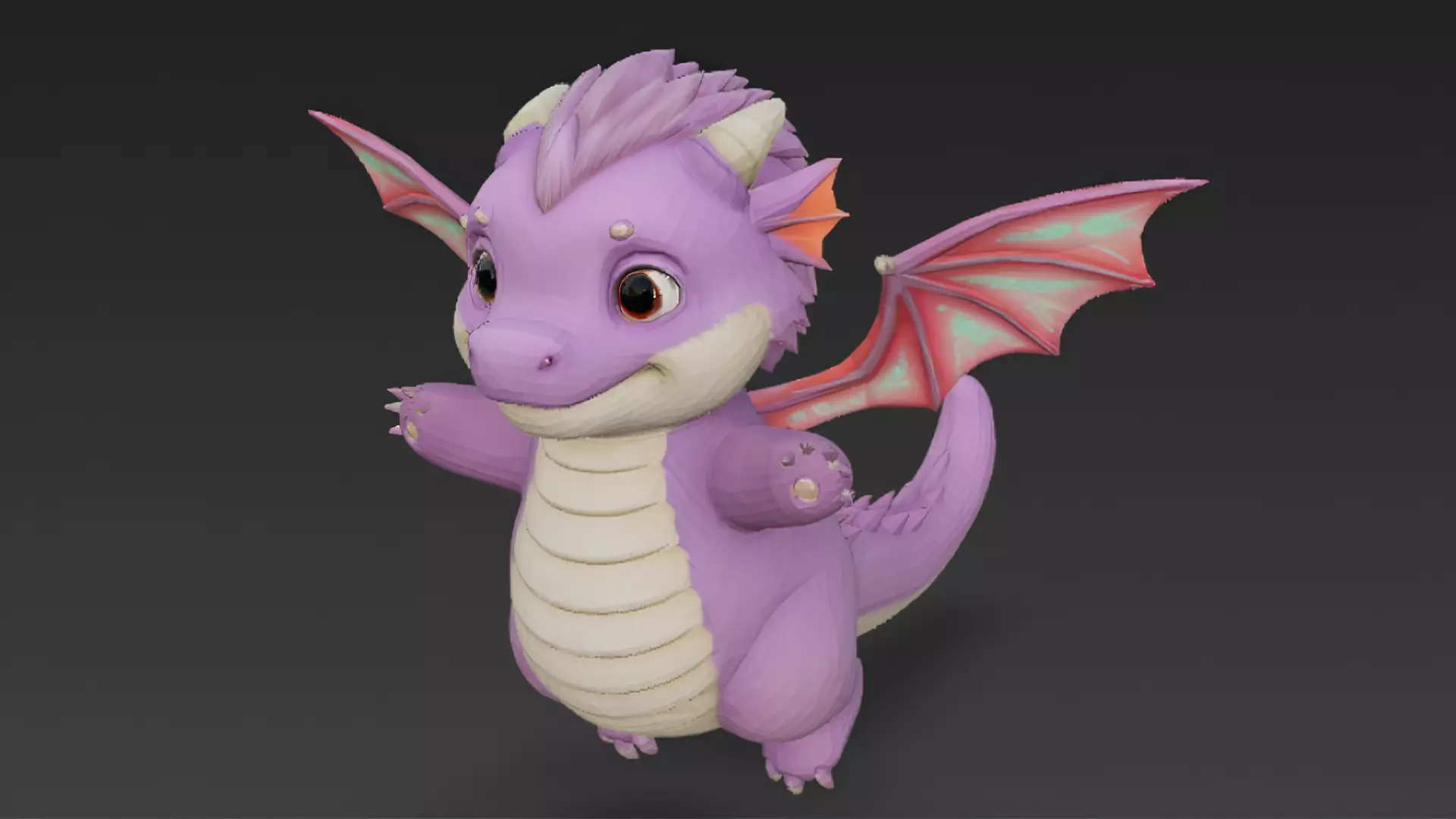 Cartoon Dragons Pack 3D Models Low-poly 3D model_61