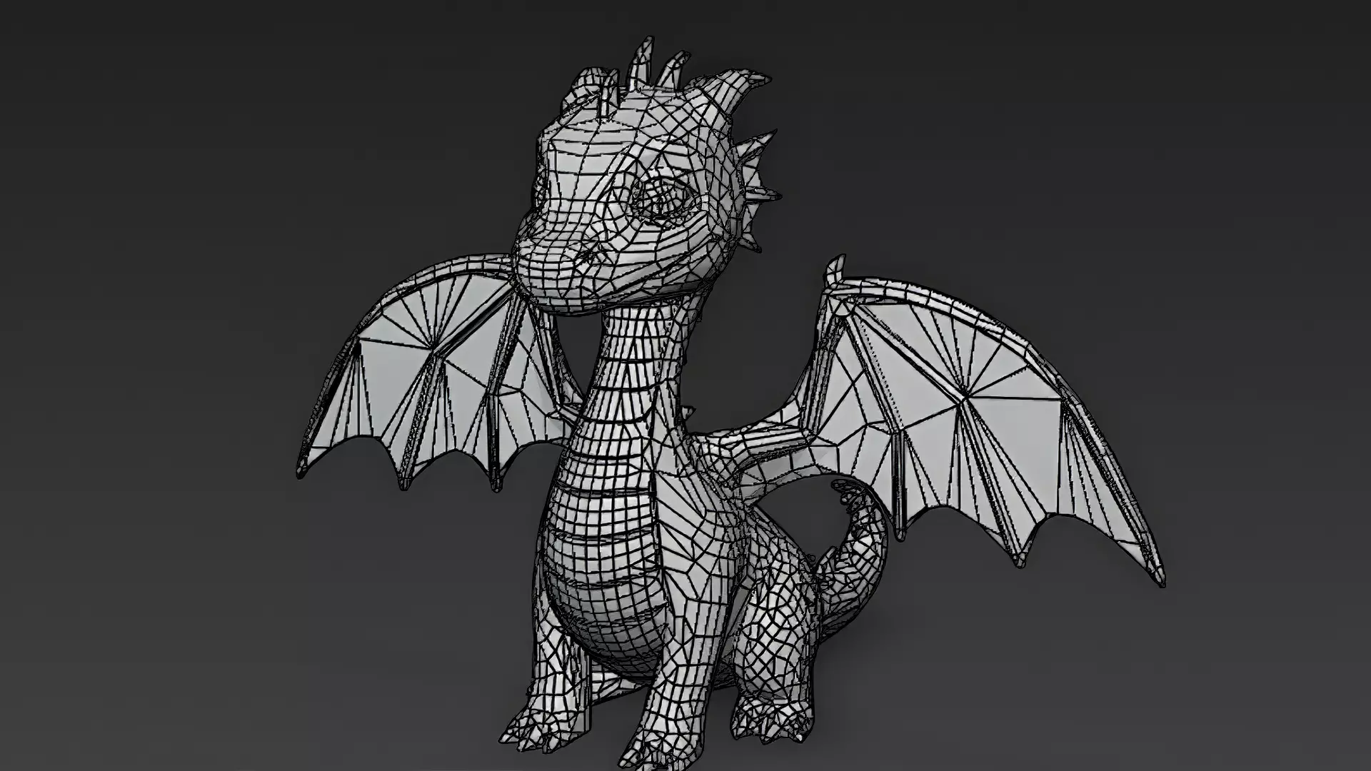 Cartoon Dragons Pack 3D Models Low-poly 3D model_43