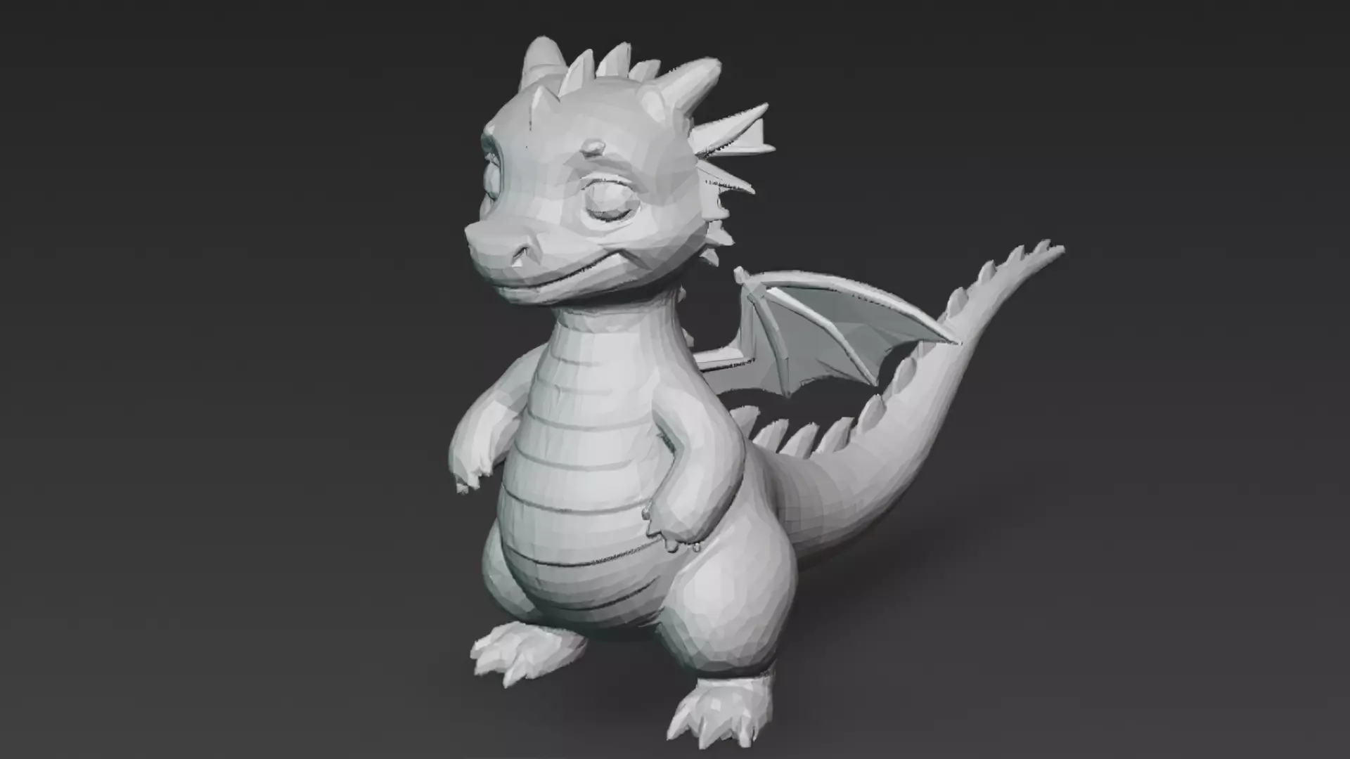 Cartoon Dragons Pack 3D Models Low-poly 3D model_55