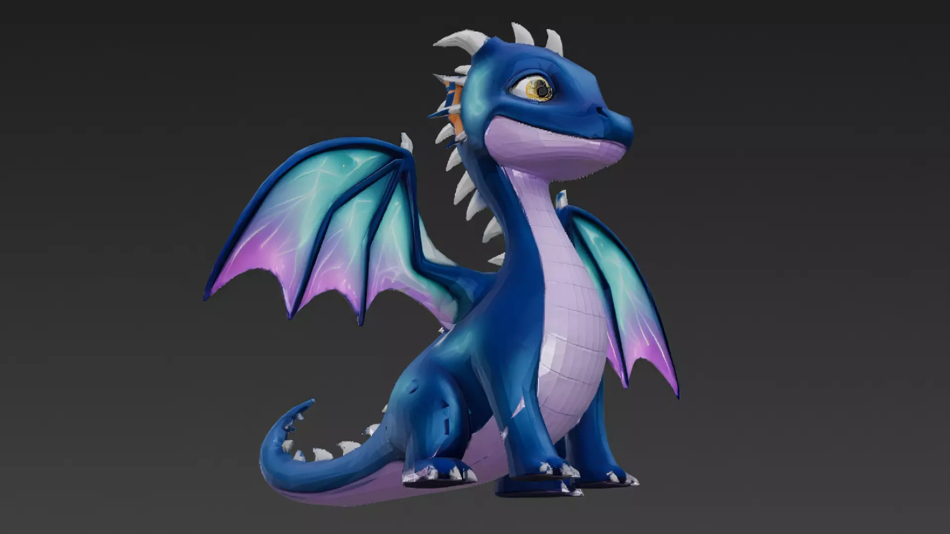 Cartoon Dragons Pack 3D Models Low-poly 3D model_33