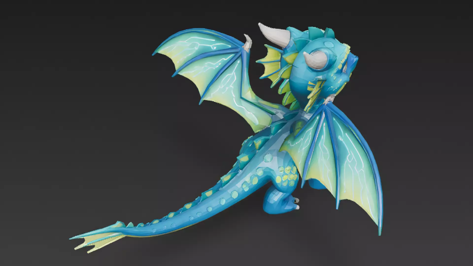 Cartoon Dragons Pack 3D Models Low-poly 3D model_4