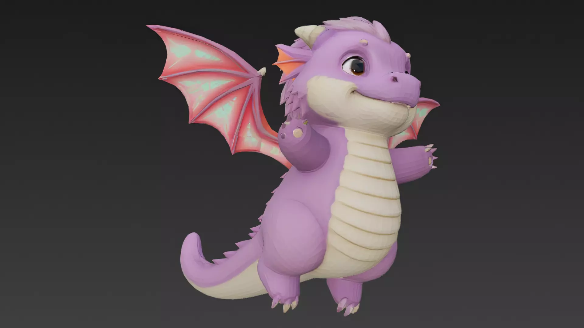 Cartoon Dragons Pack 3D Models Low-poly 3D model_63