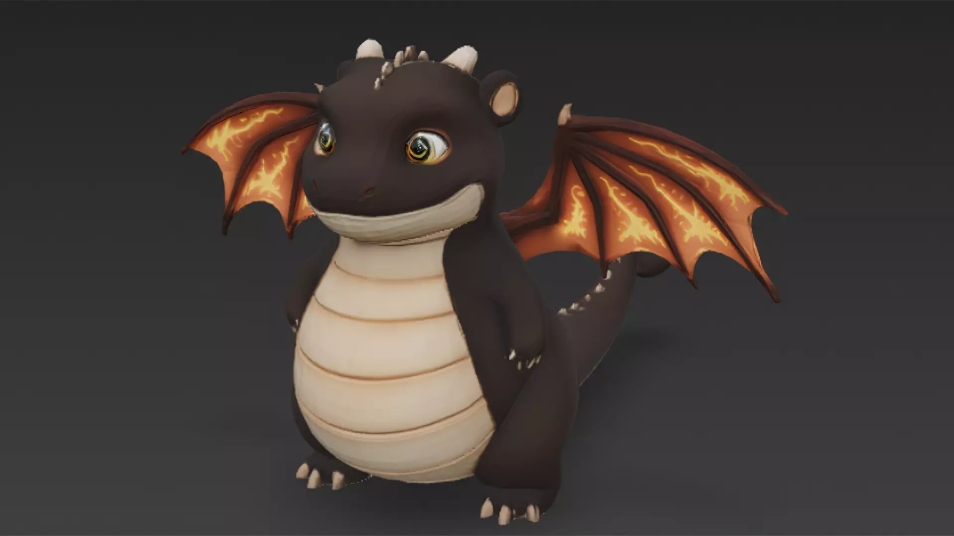 Cartoon Dragons Pack 3D Models Low-poly 3D model_16