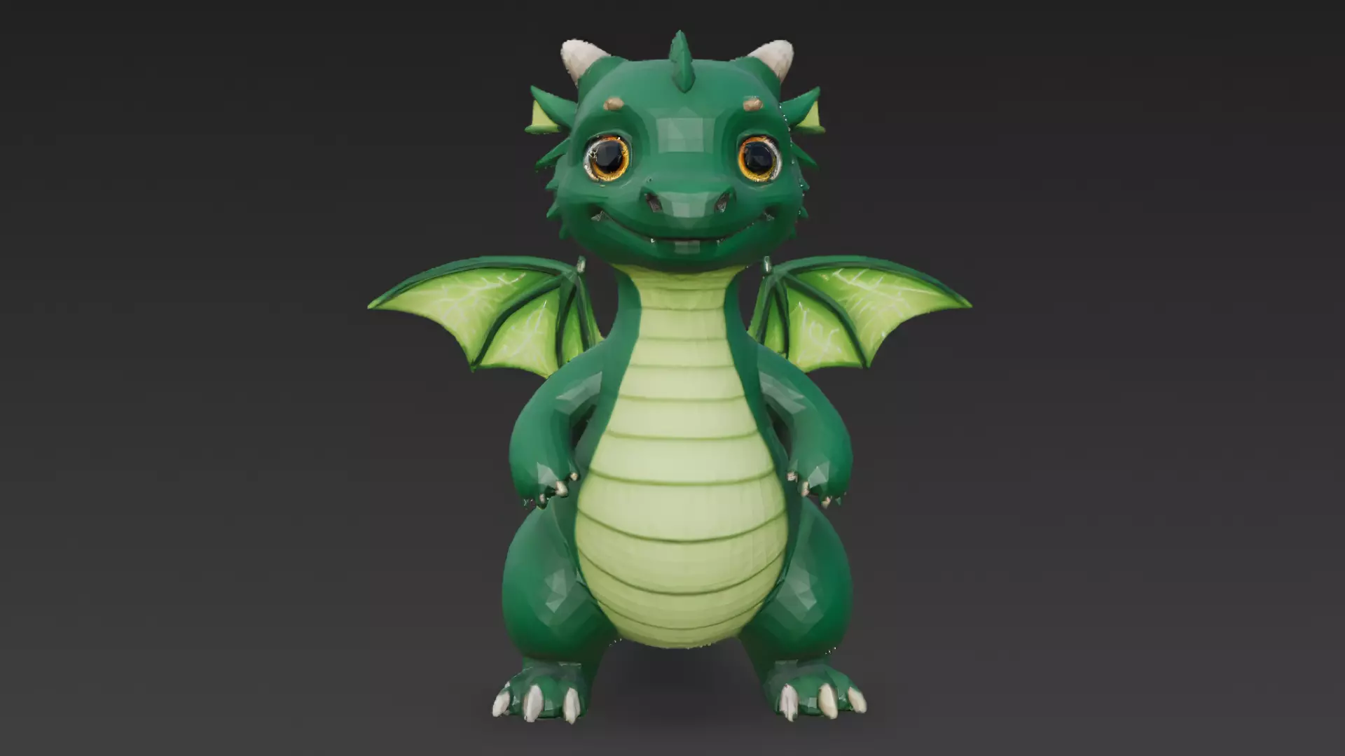 Cartoon Dragons Pack 3D Models Low-poly 3D model_47