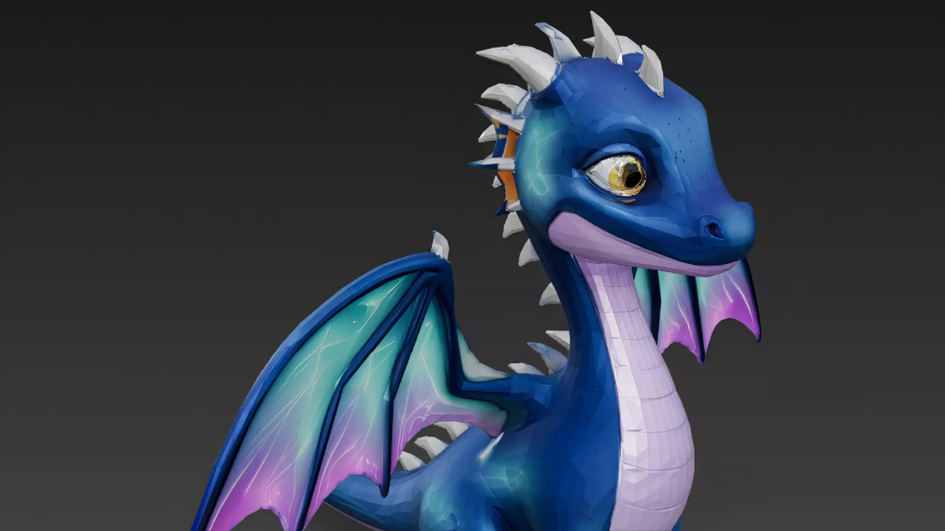 Cartoon Dragons Pack 3D Models Low-poly 3D model_37