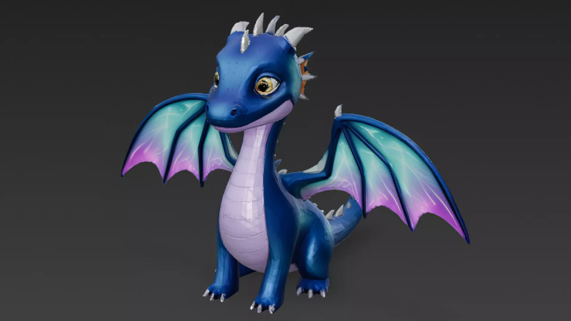 Cartoon Dragons Pack 3D Models Low-poly 3D model_31