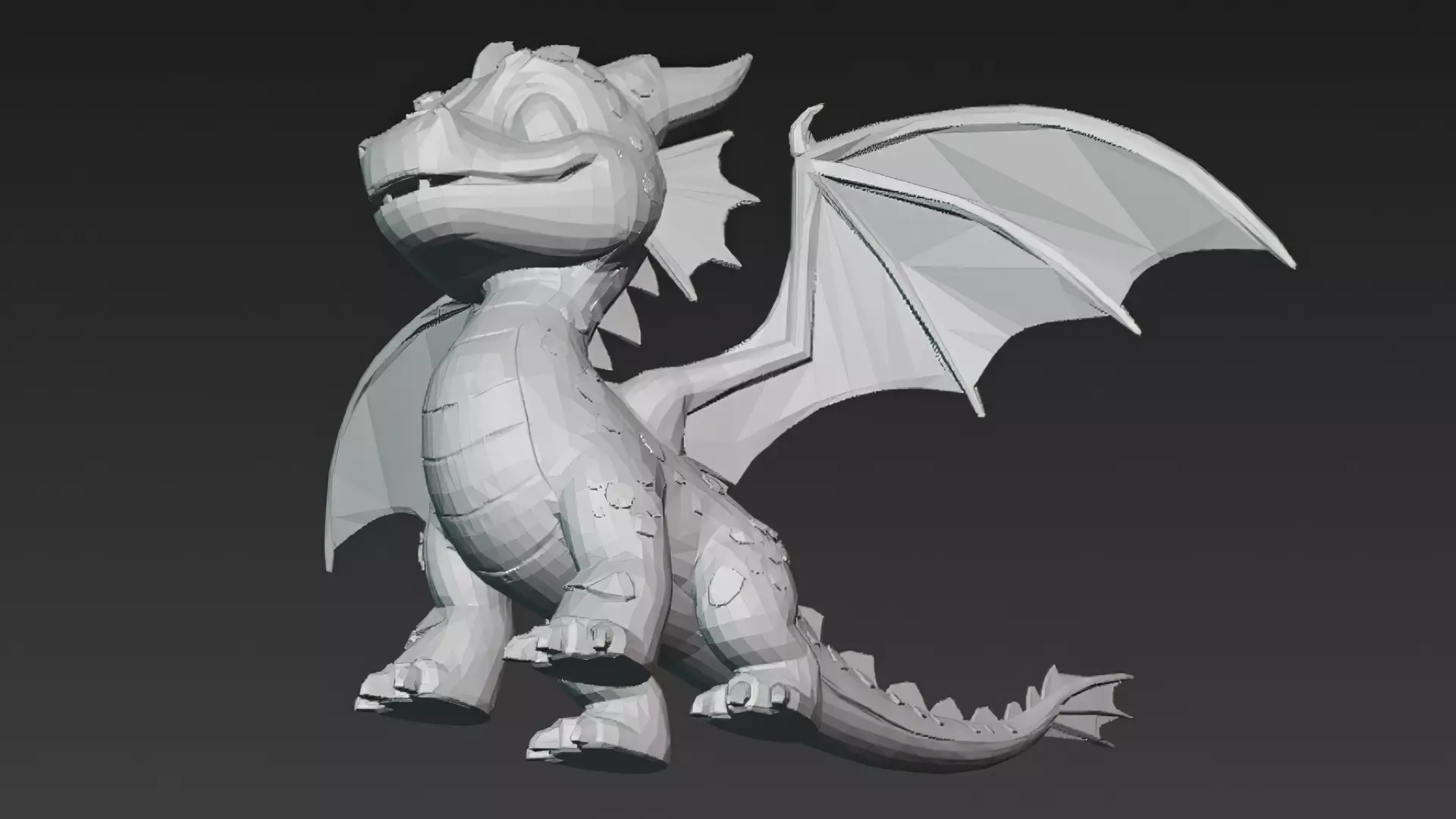 Cartoon Dragons Pack 3D Models Low-poly 3D model_11