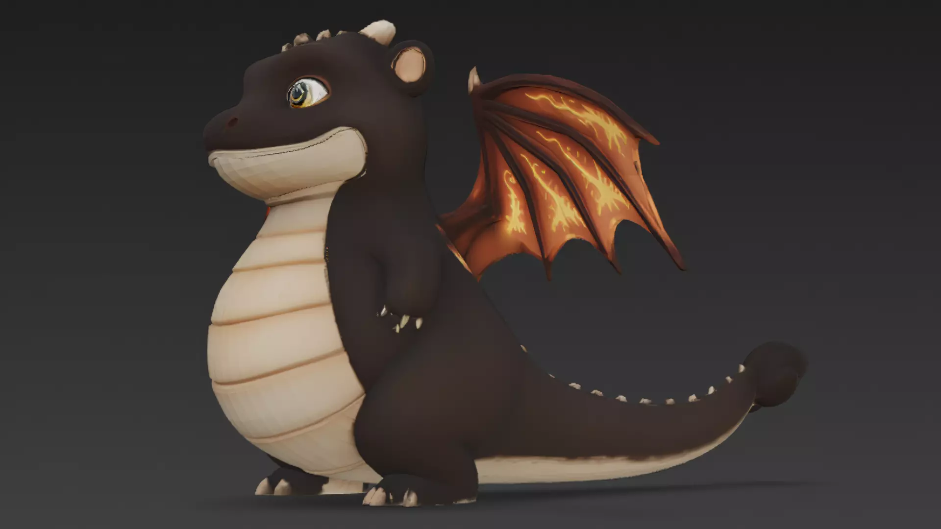 Cartoon Dragons Pack 3D Models Low-poly 3D model_21