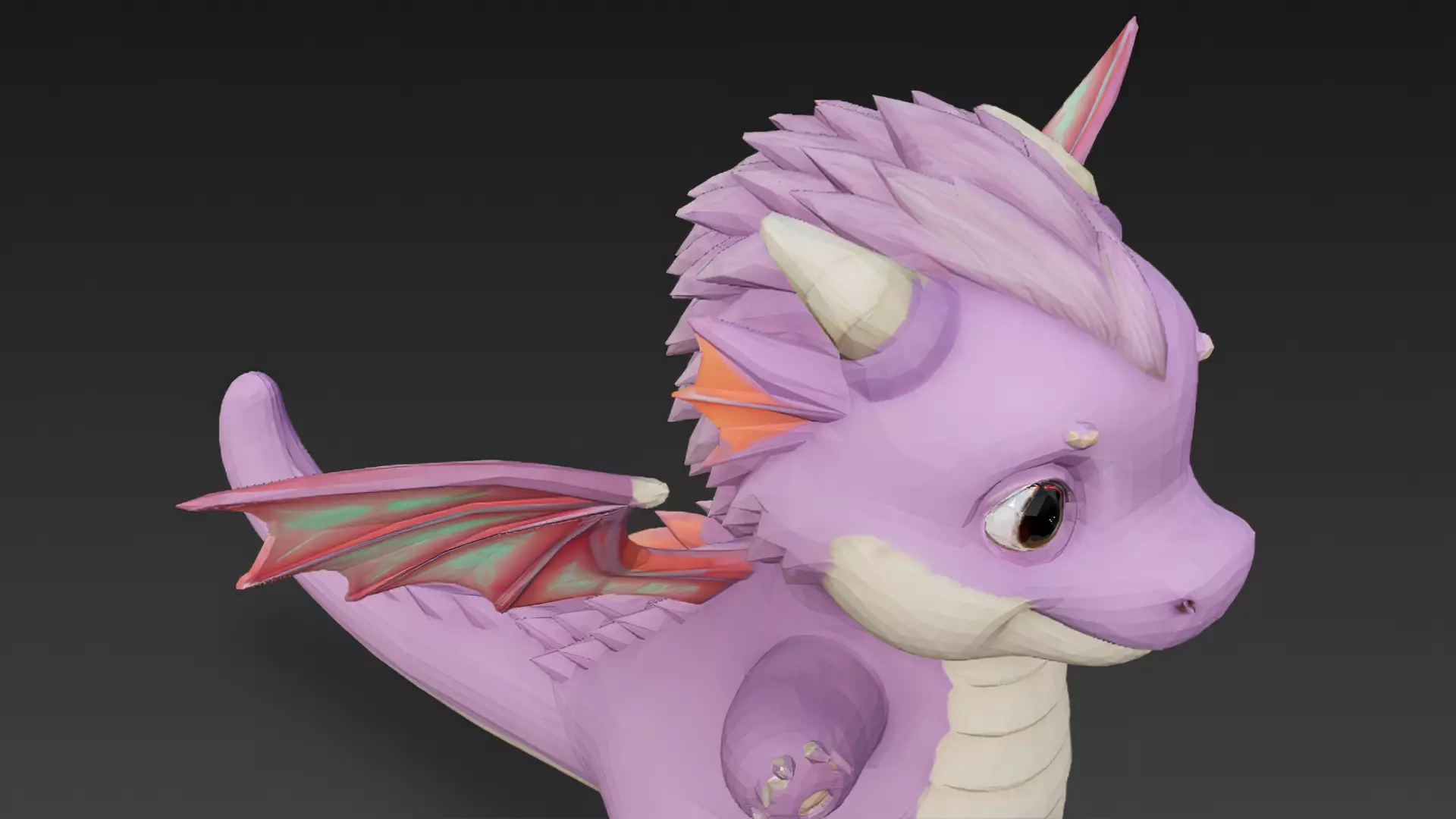 Cartoon Dragons Pack 3D Models Low-poly 3D model_68