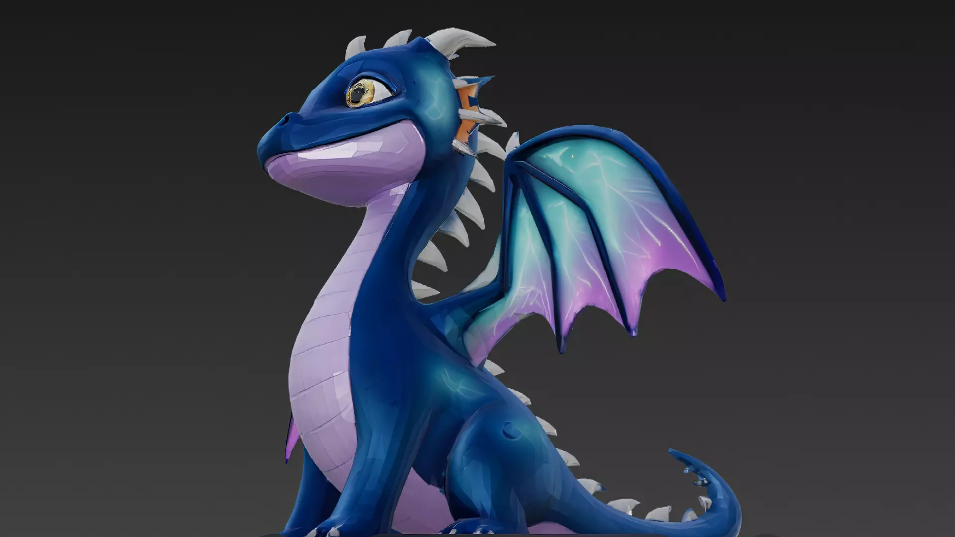 Cartoon Dragons Pack 3D Models Low-poly 3D model_36