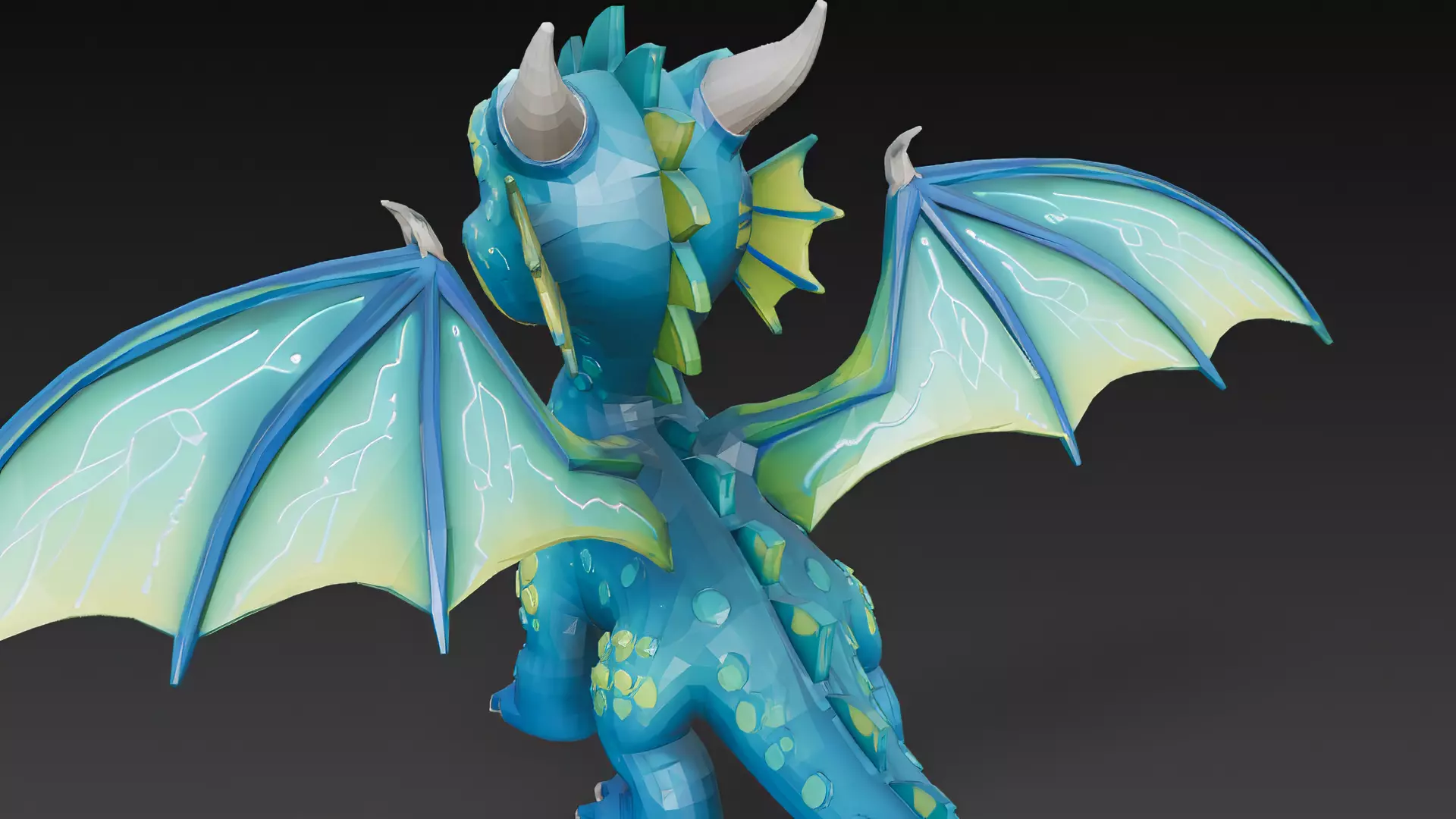 Cartoon Dragons Pack 3D Models Low-poly 3D model_9