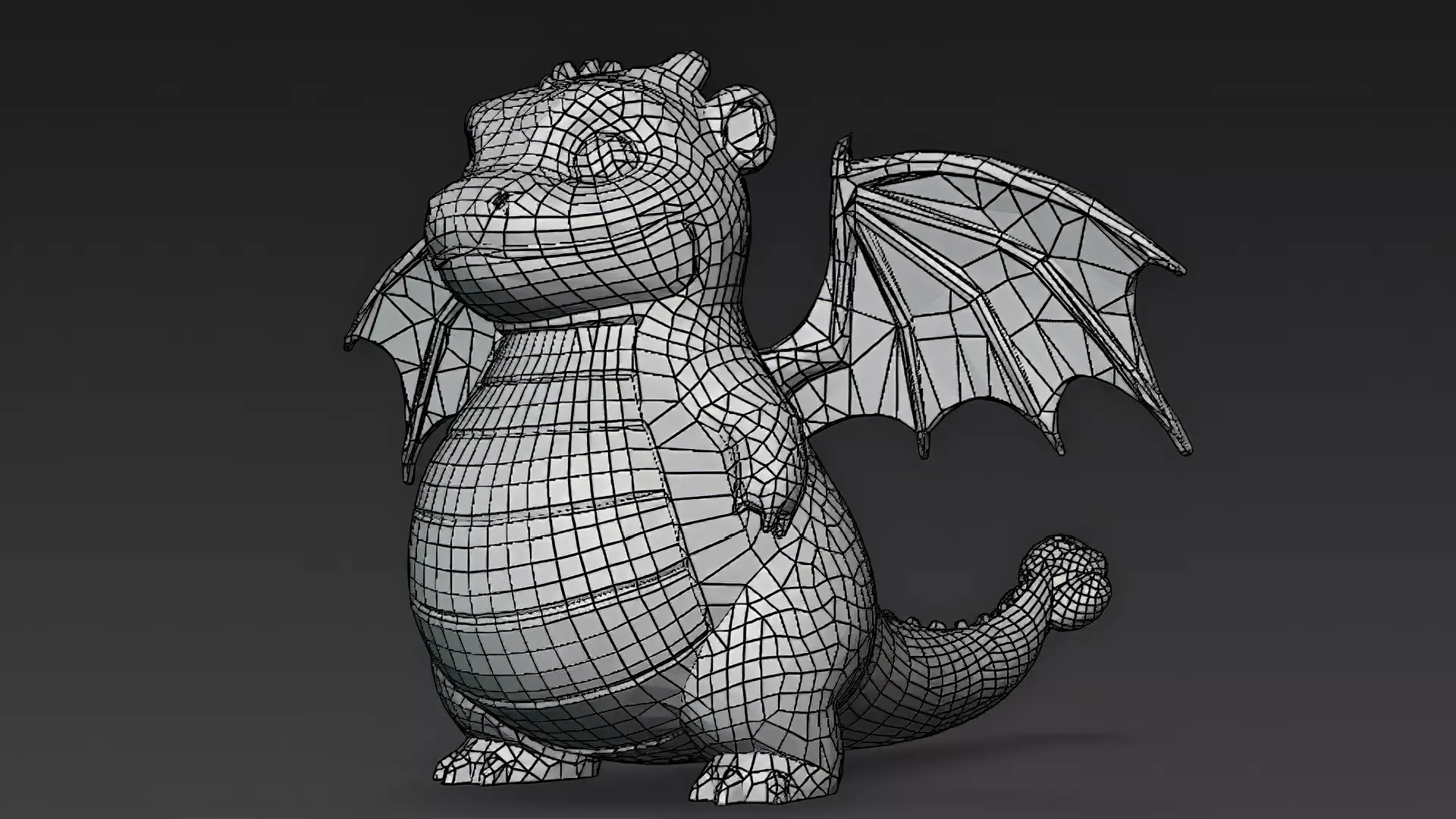 Cartoon Dragons Pack 3D Models Low-poly 3D model_28