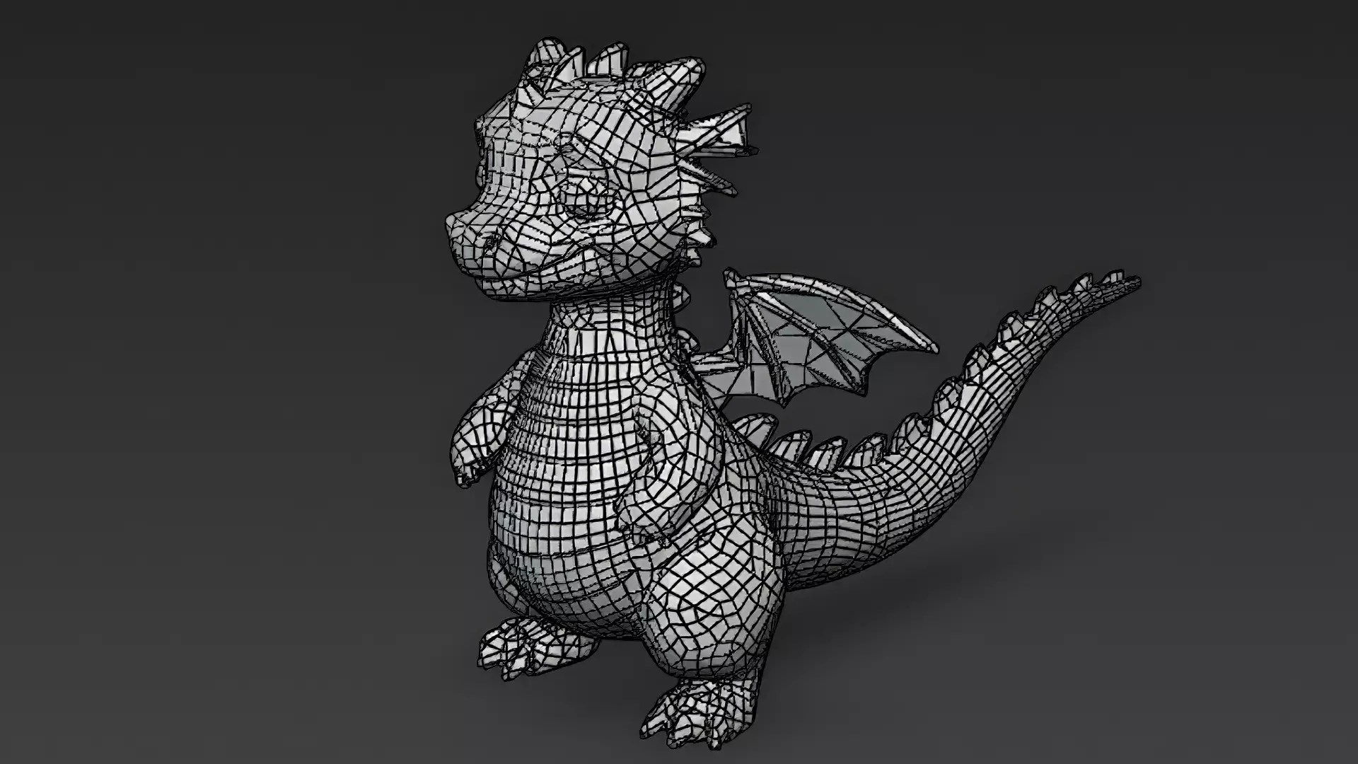 Cartoon Dragons Pack 3D Models Low-poly 3D model_58