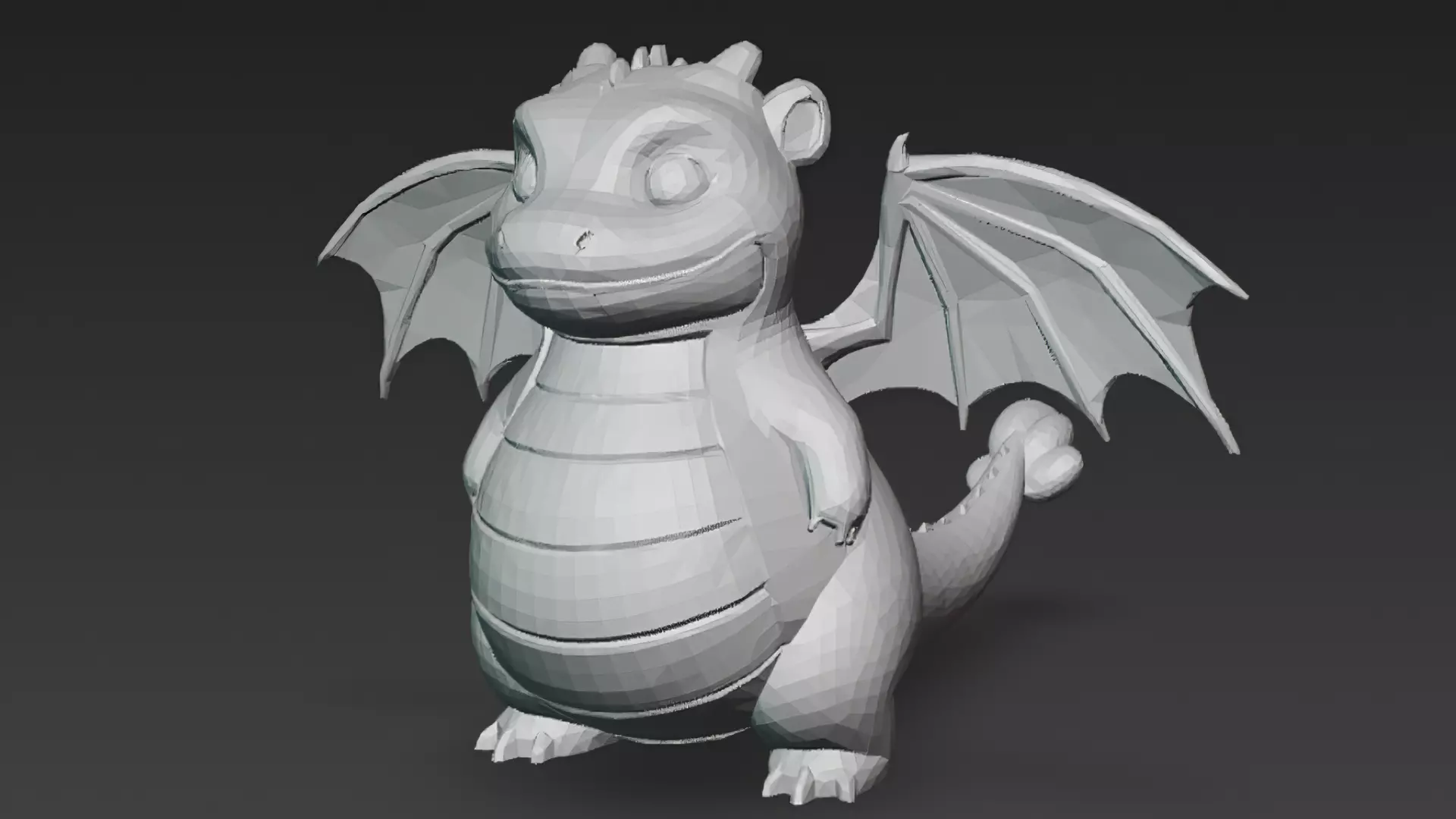 Cartoon Dragons Pack 3D Models Low-poly 3D model_25