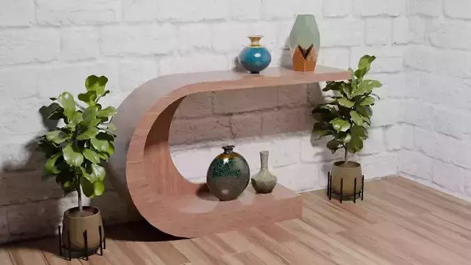 Modern Art Inspired Entryway Table