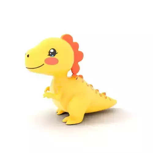Cheerful Yellow Dinosaur model pack Low-poly 3D model Cheerful Yellow Dinosaur model pack Low-poly 3D model