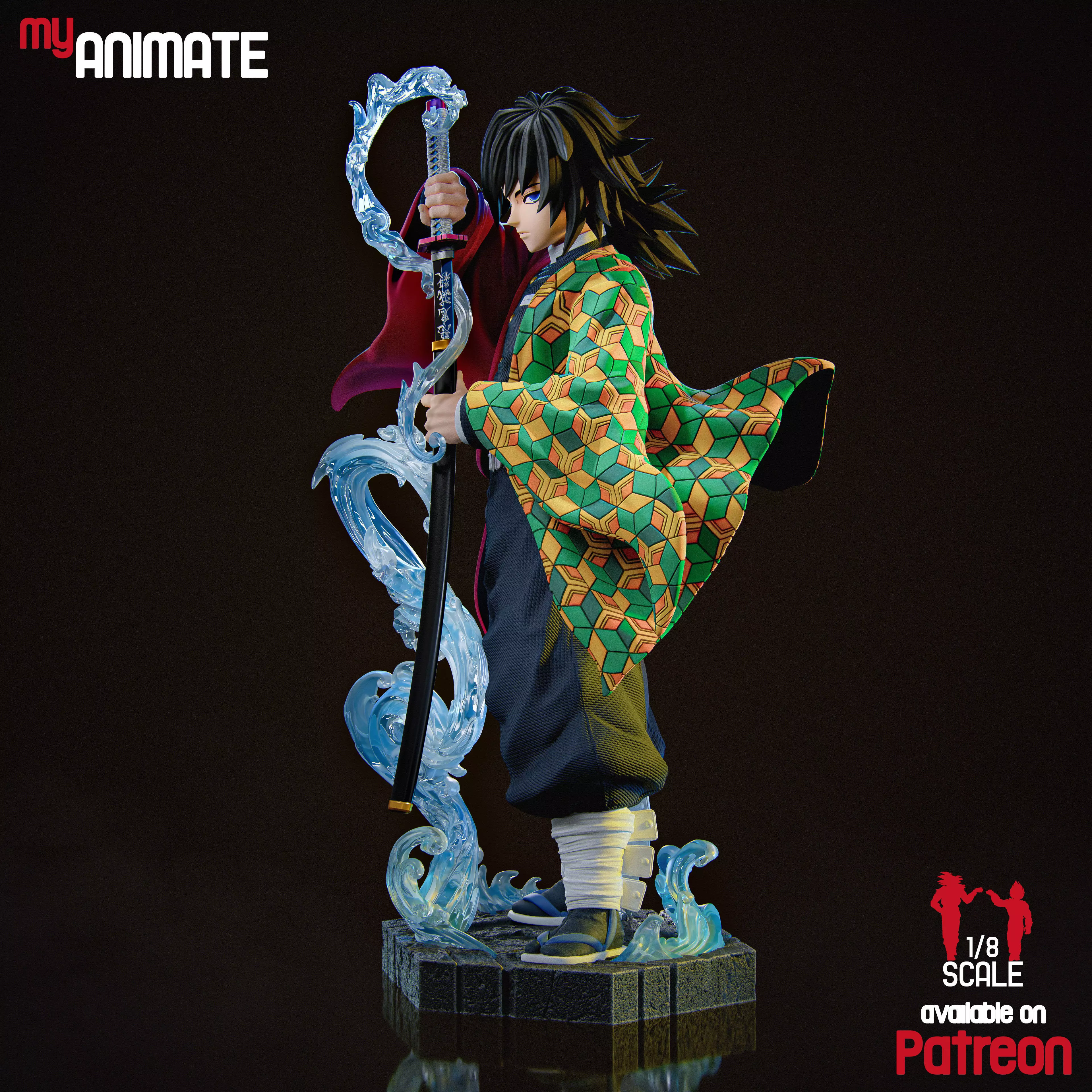 Gyui Tomioka from Demon Slayer - myAnimate 3D print model_3