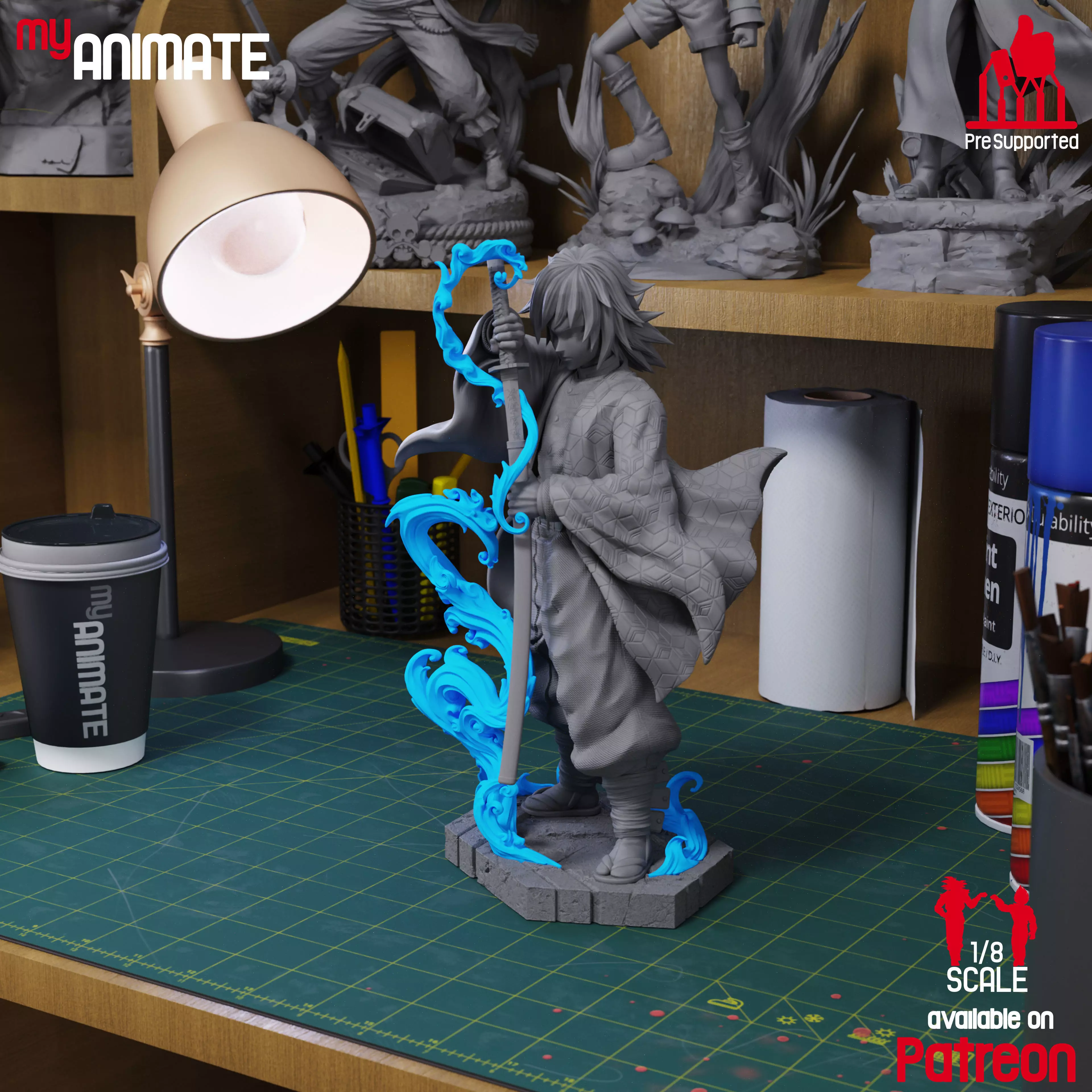 Gyui Tomioka from Demon Slayer - myAnimate 3D print model_7