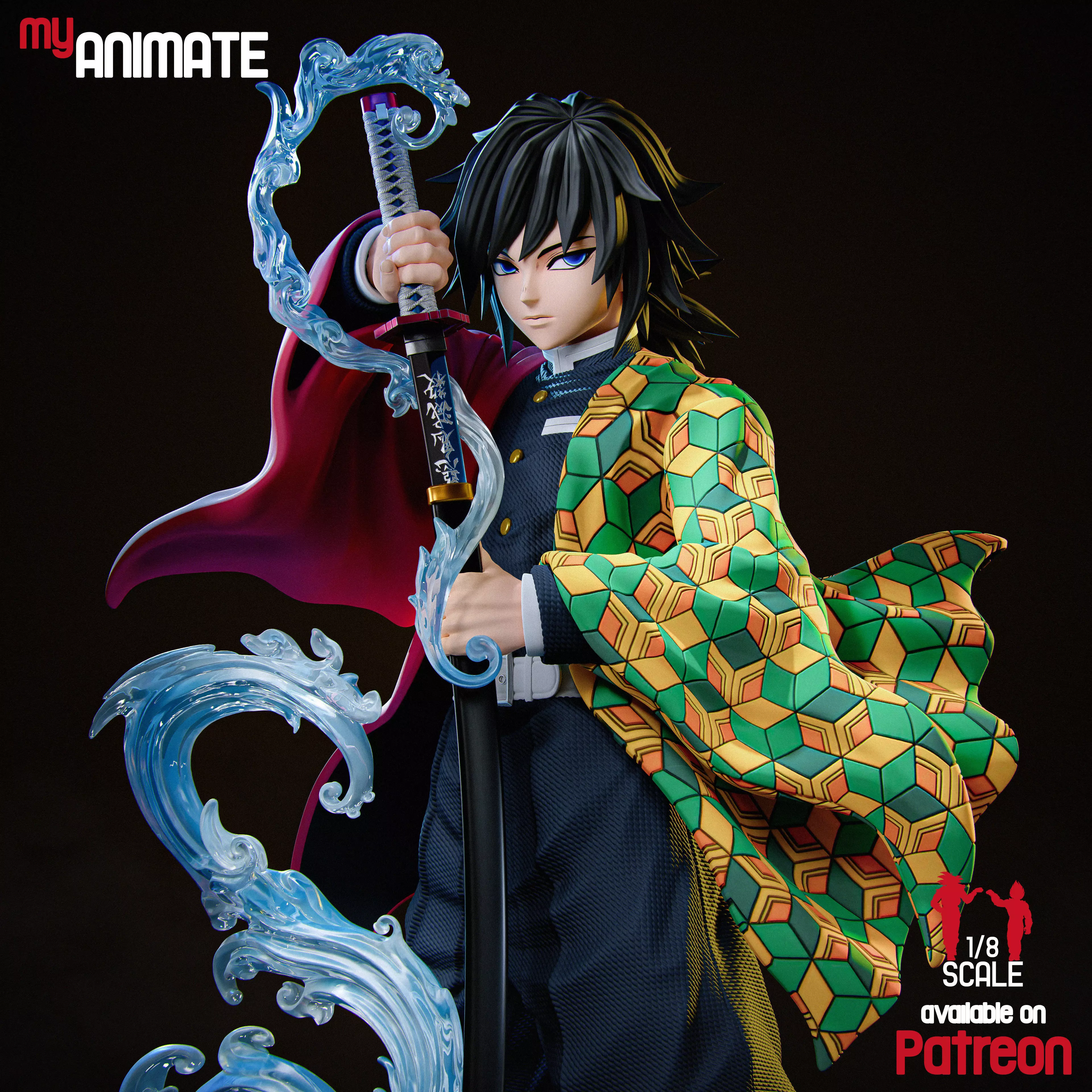 Gyui Tomioka from Demon Slayer - myAnimate 3D print model_0