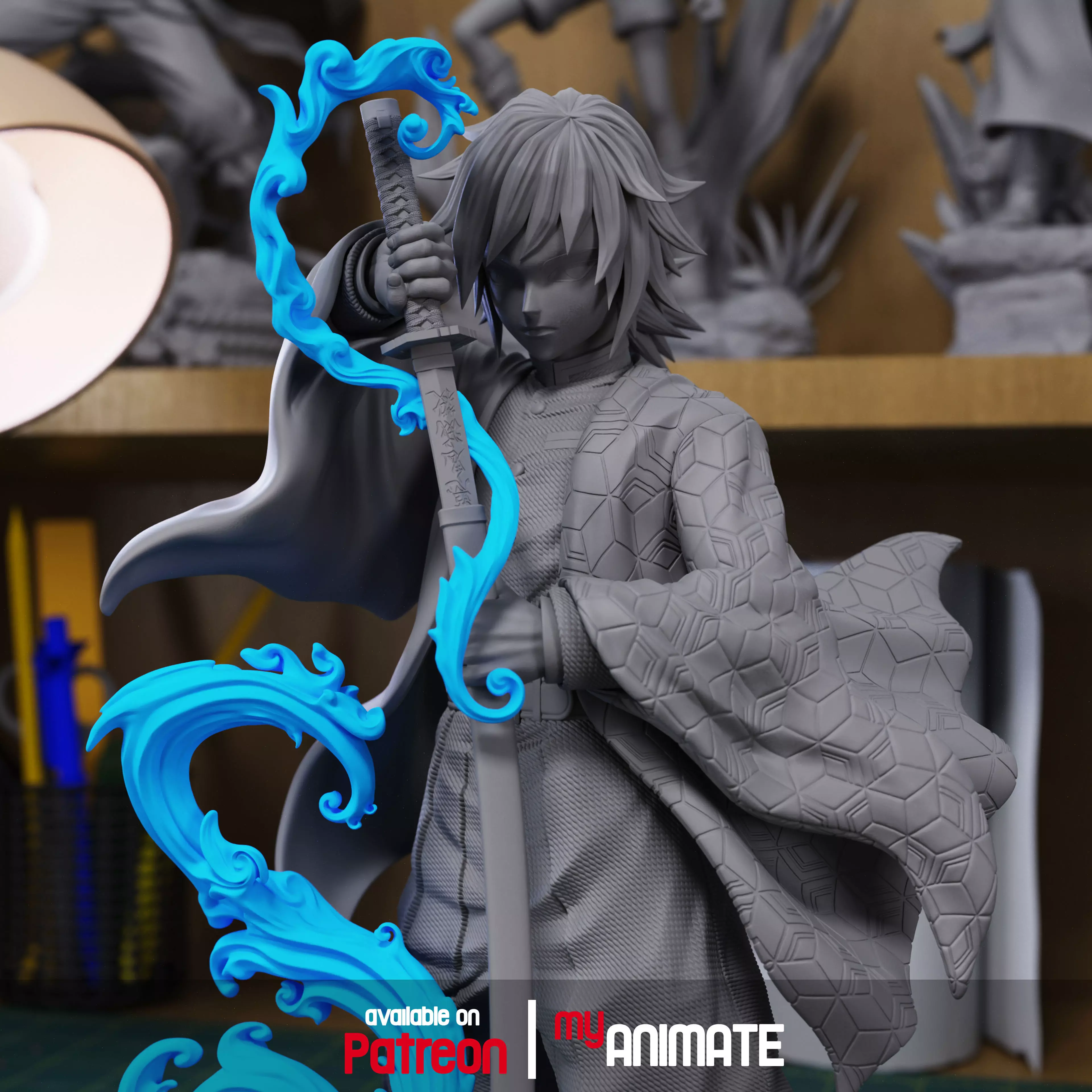 Gyui Tomioka from Demon Slayer - myAnimate 3D print model_5