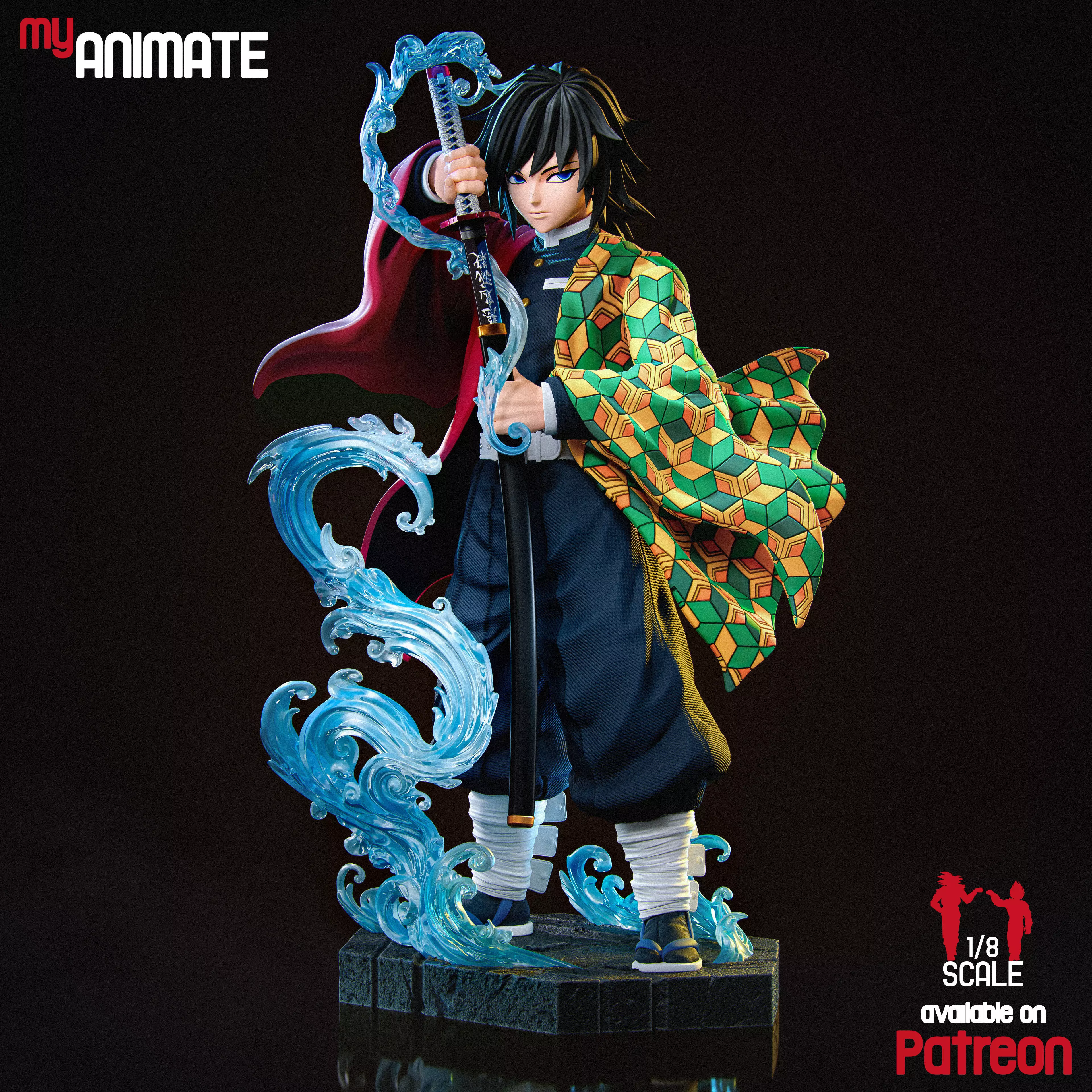 Gyui Tomioka from Demon Slayer - myAnimate 3D print model_2