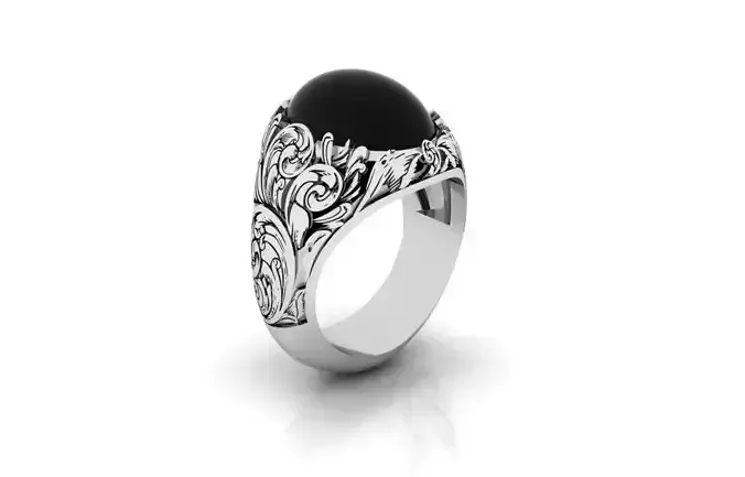 Cicek Motifli Yuzuk 3D baski modeli