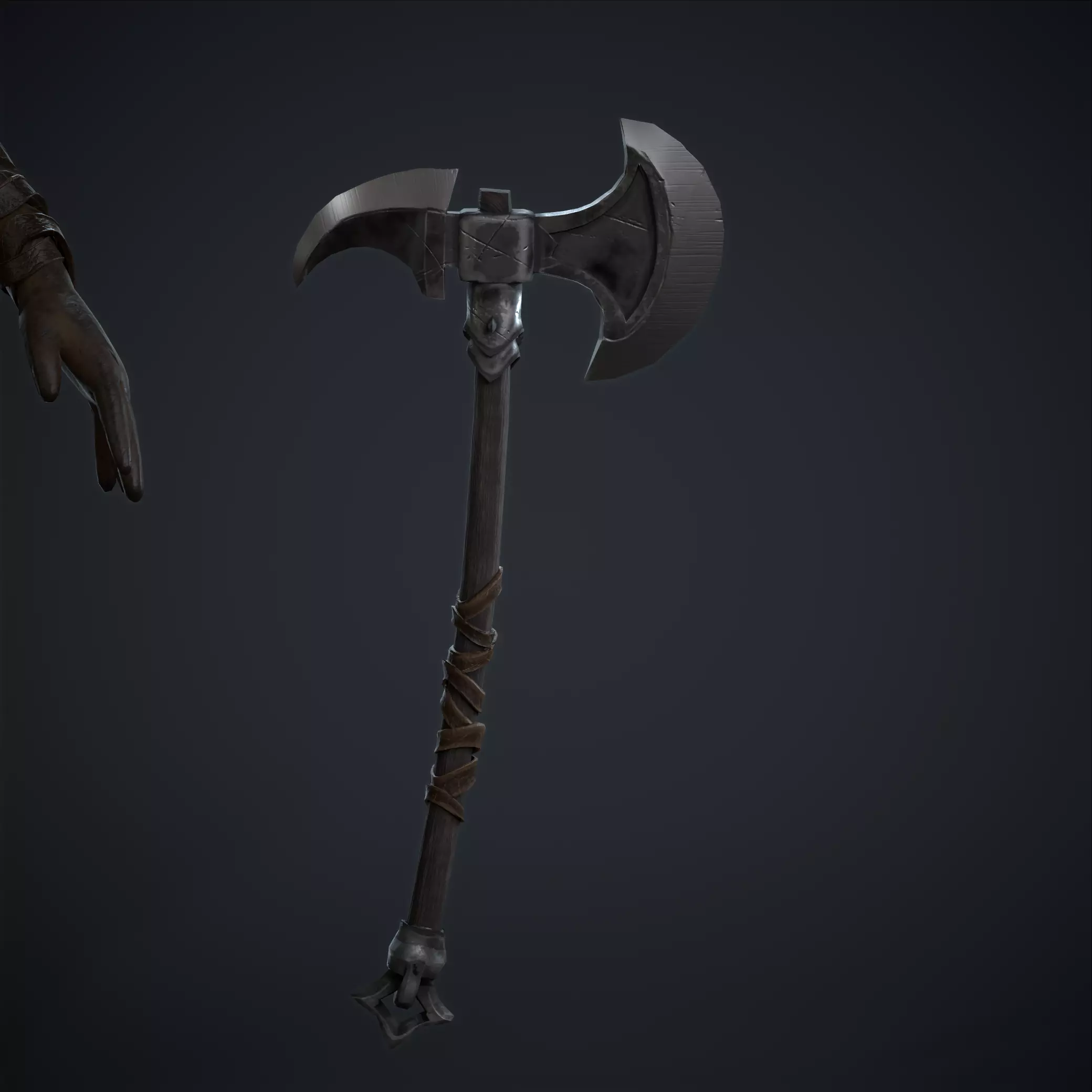 Orc Warrior Low-poly 3D model_3