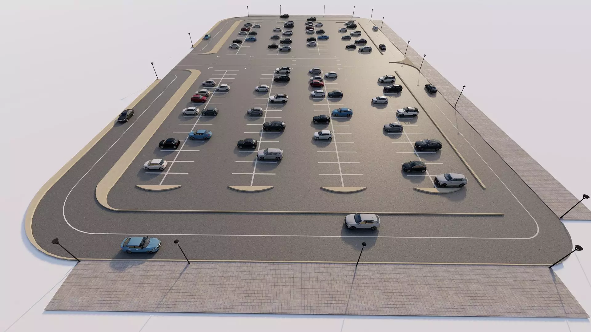 Parking-Parking Lot 3D model_8